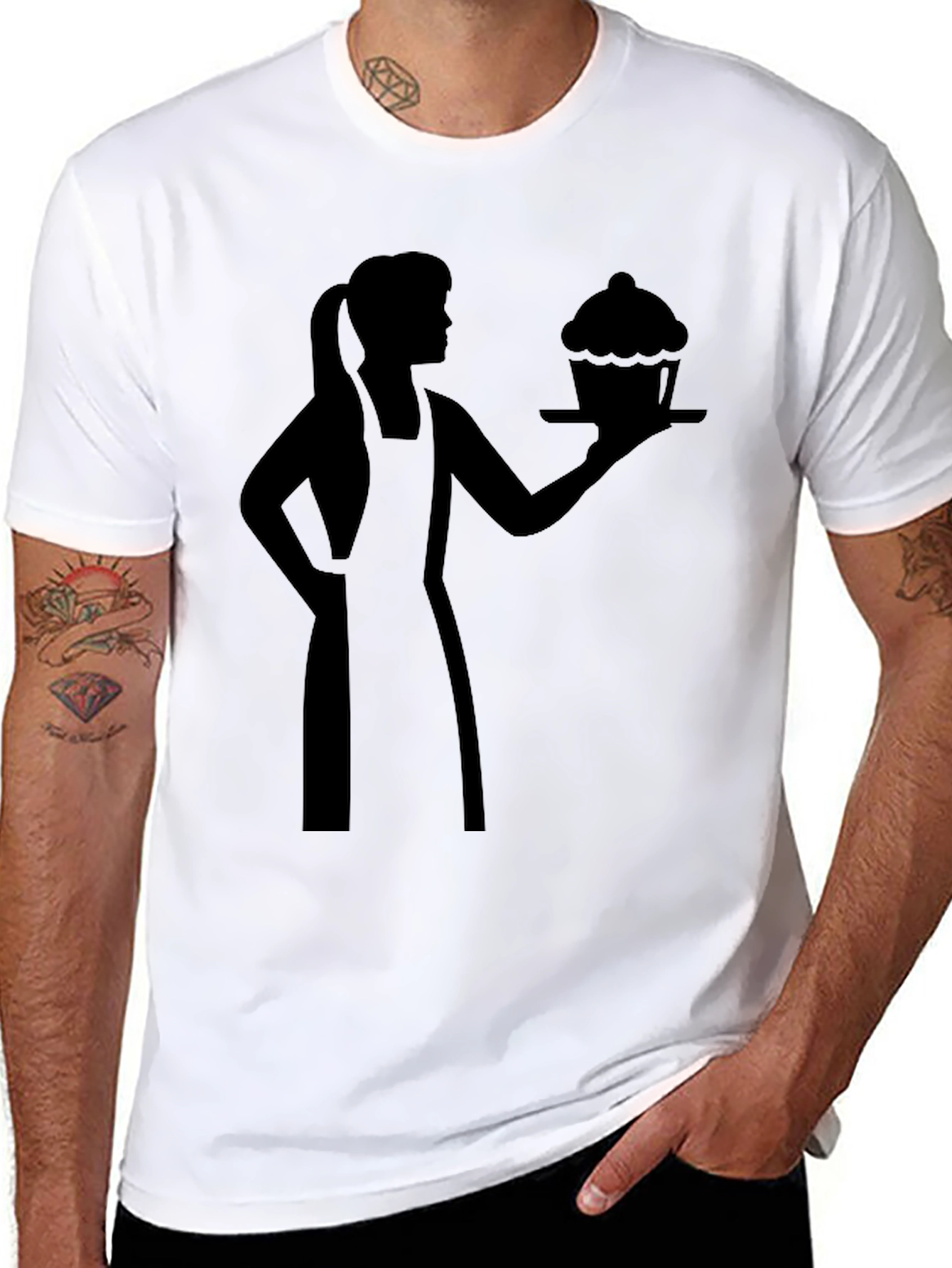 Baker Woman Cupcake Graphic T-Shirt