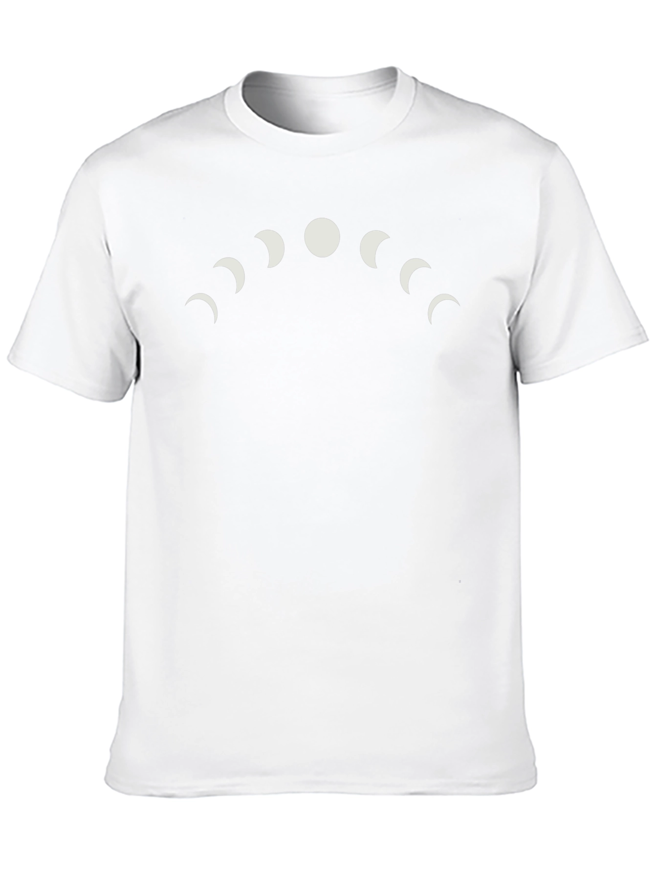 Lunar Phase Graphic Tee - Black Cotton T-Shirt