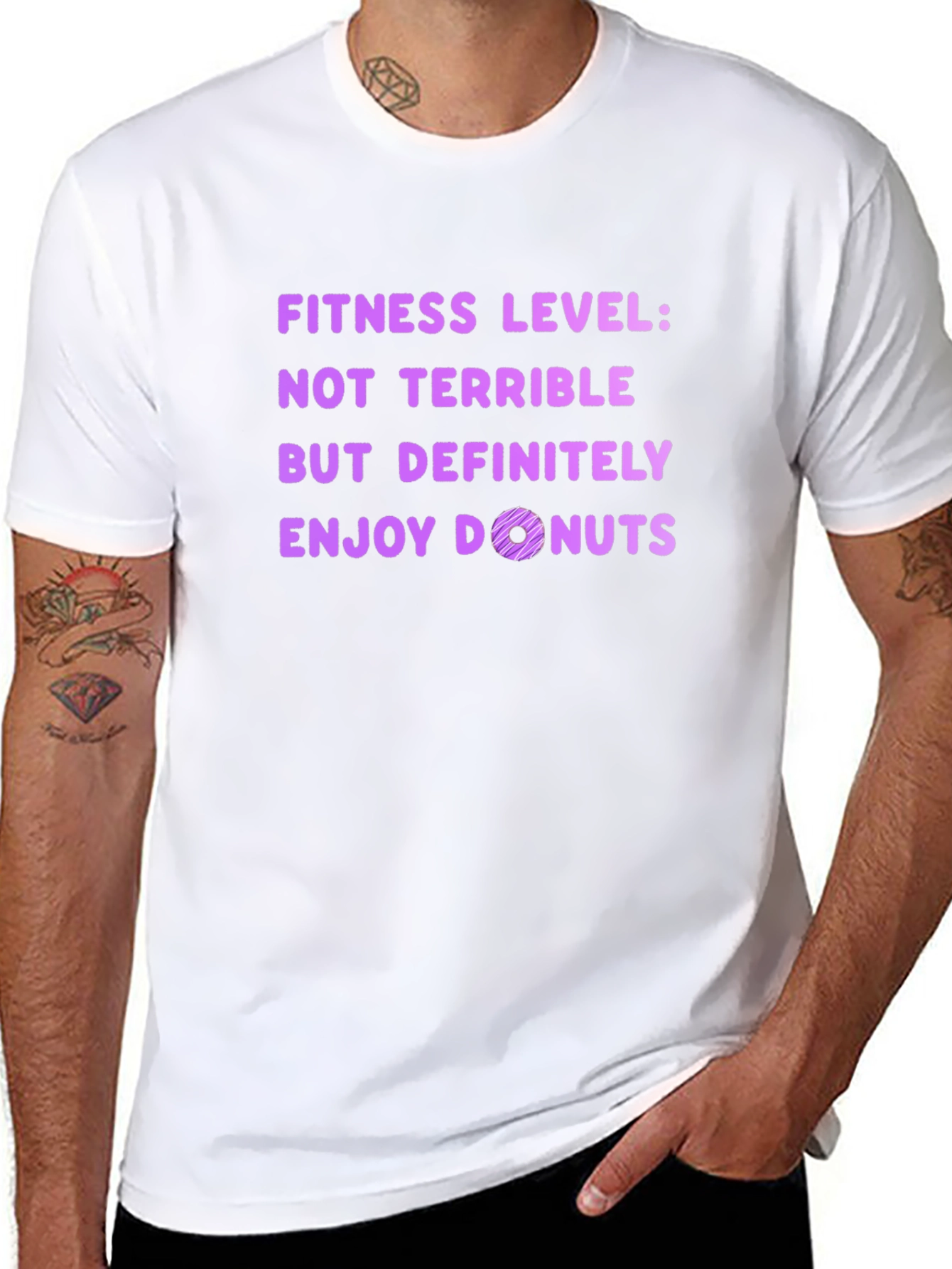 Fitness Level Donut T-Shirt - Enjoy Donuts