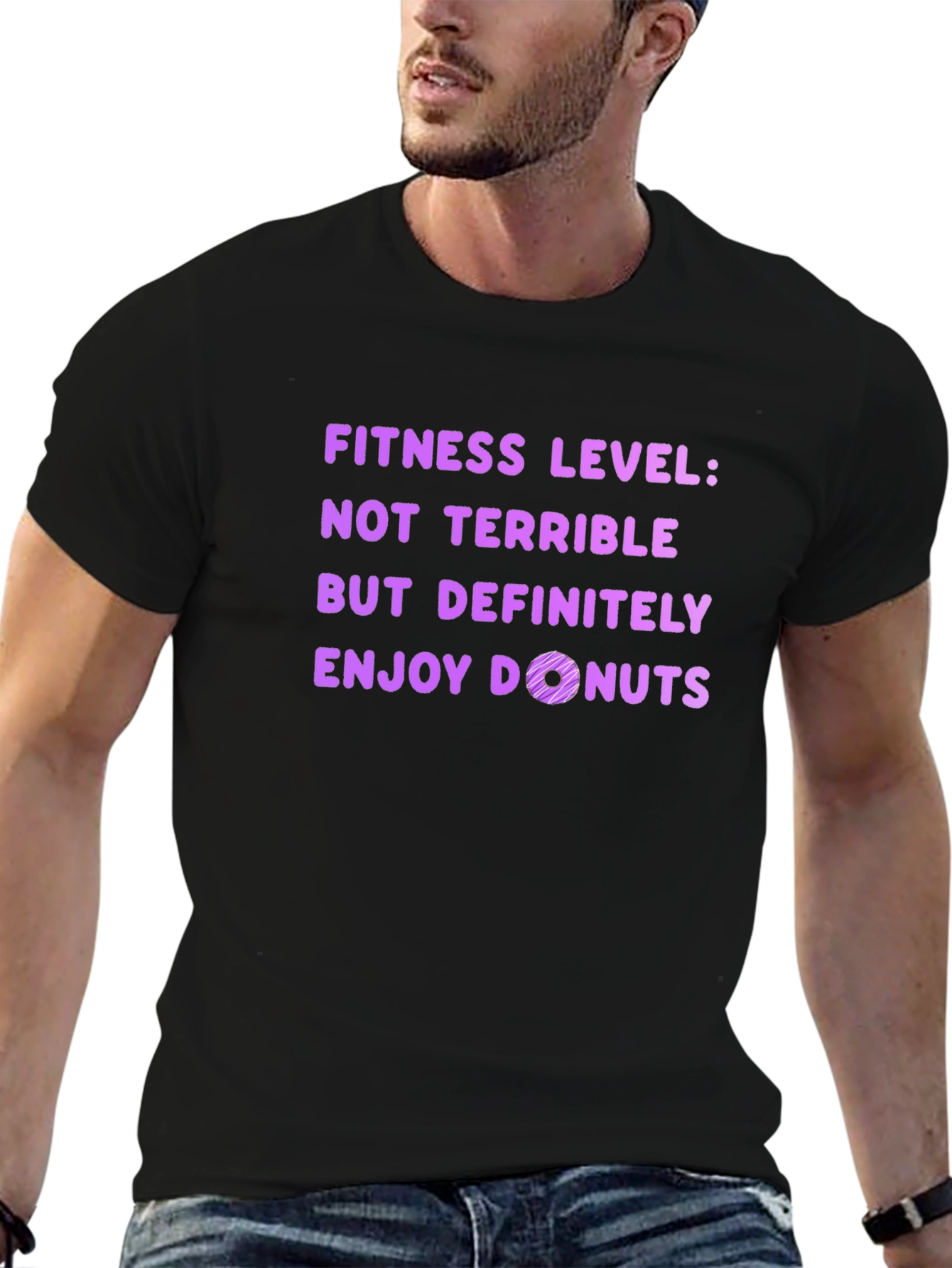 Fitness Level Donut T-Shirt - Enjoy Donuts