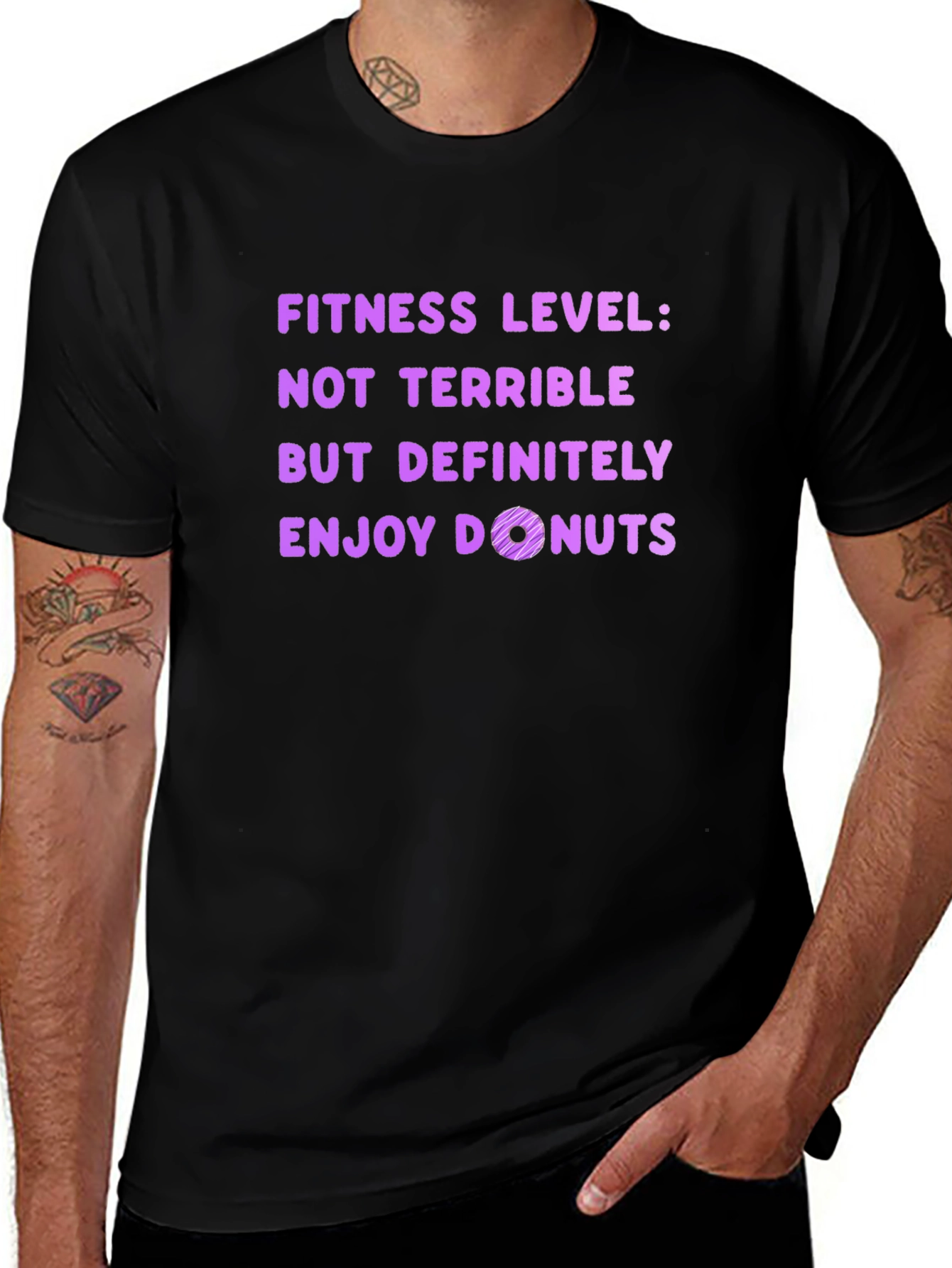 Fitness Level Donut T-Shirt - Enjoy Donuts