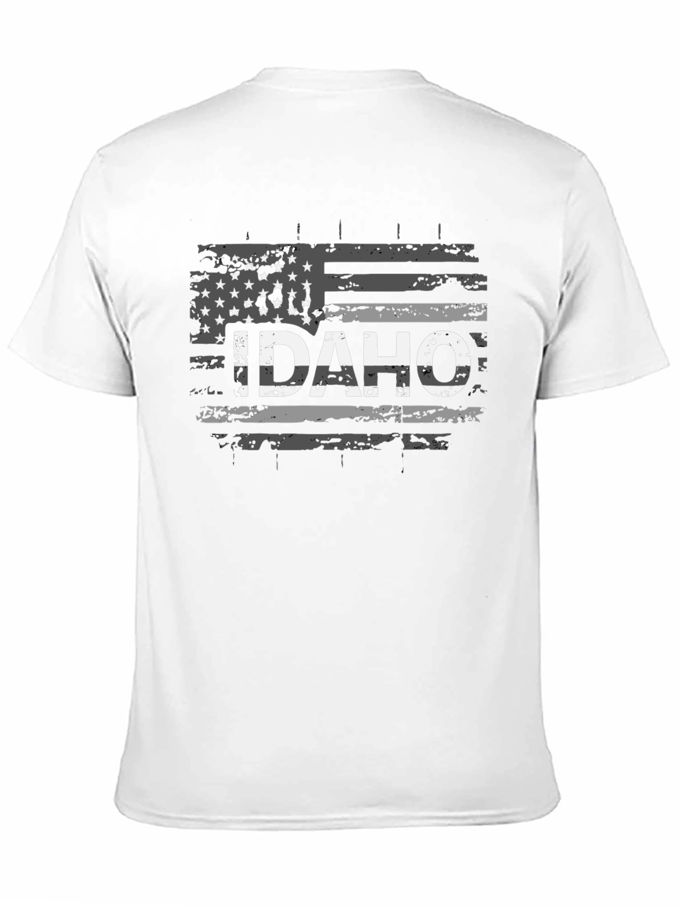 Idaho Flag Distressed Graphic T-Shirt