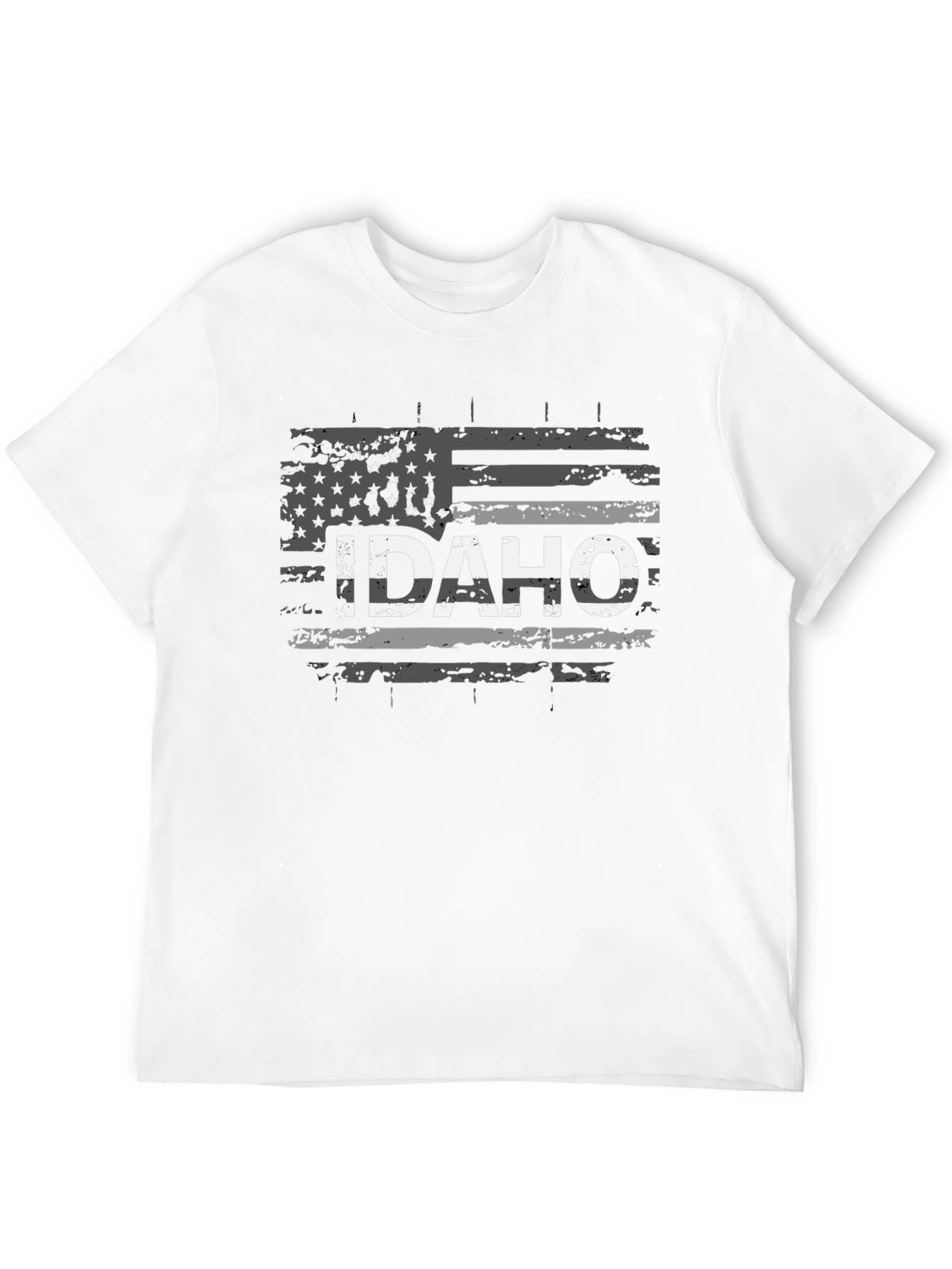 Idaho Flag Distressed Graphic T-Shirt