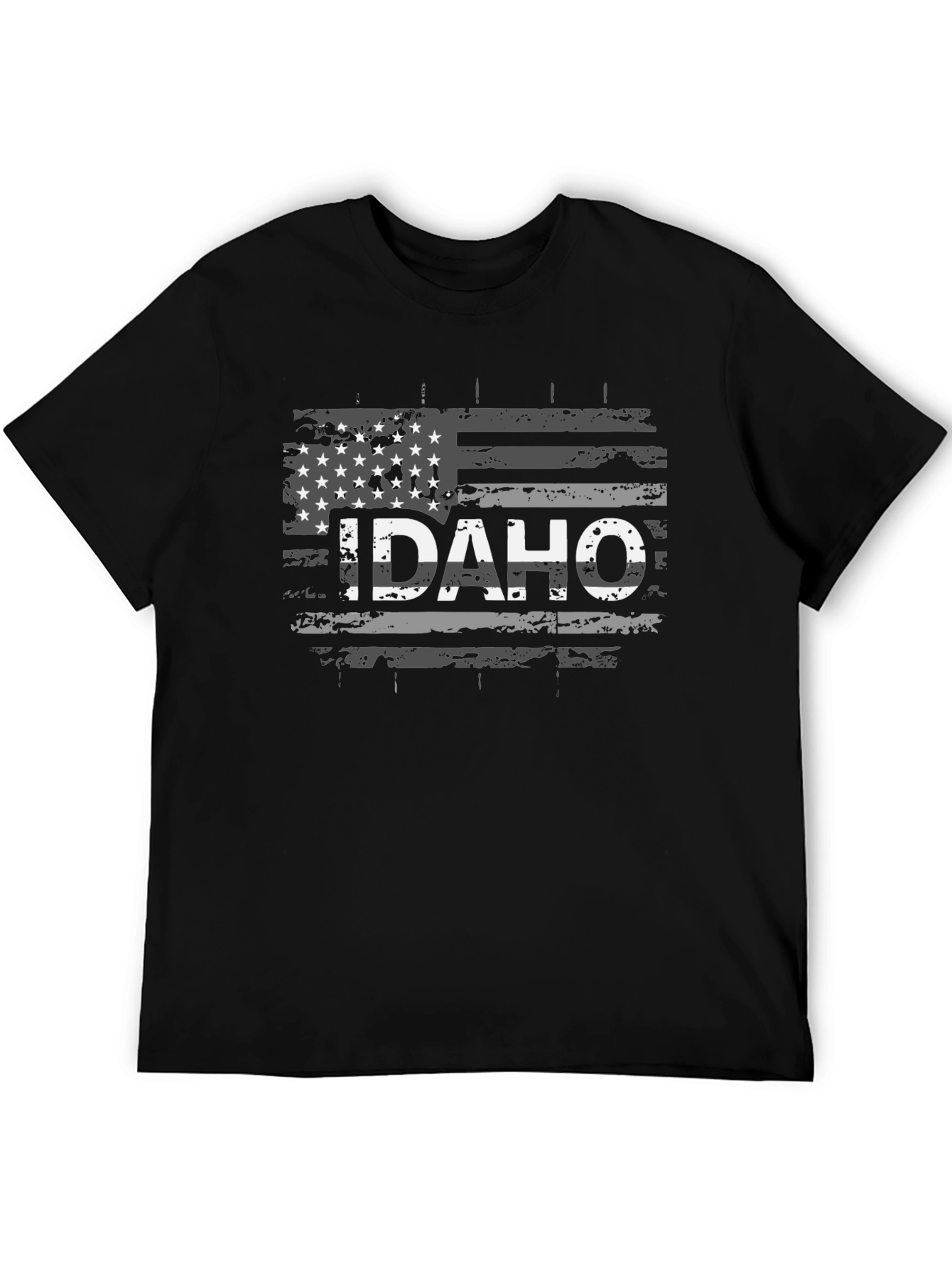 Idaho Flag Distressed Graphic T-Shirt