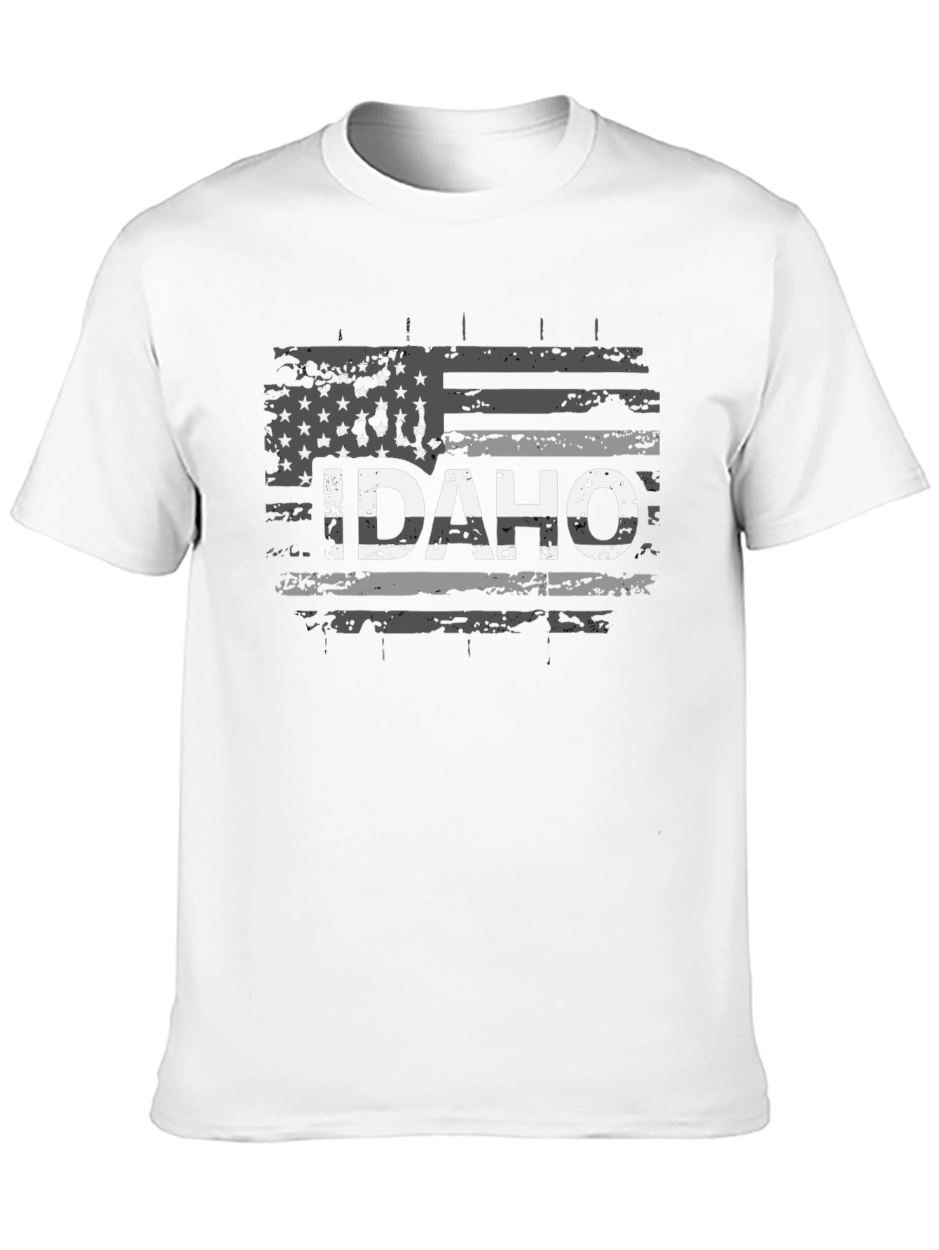 Idaho Flag Distressed Graphic T-Shirt