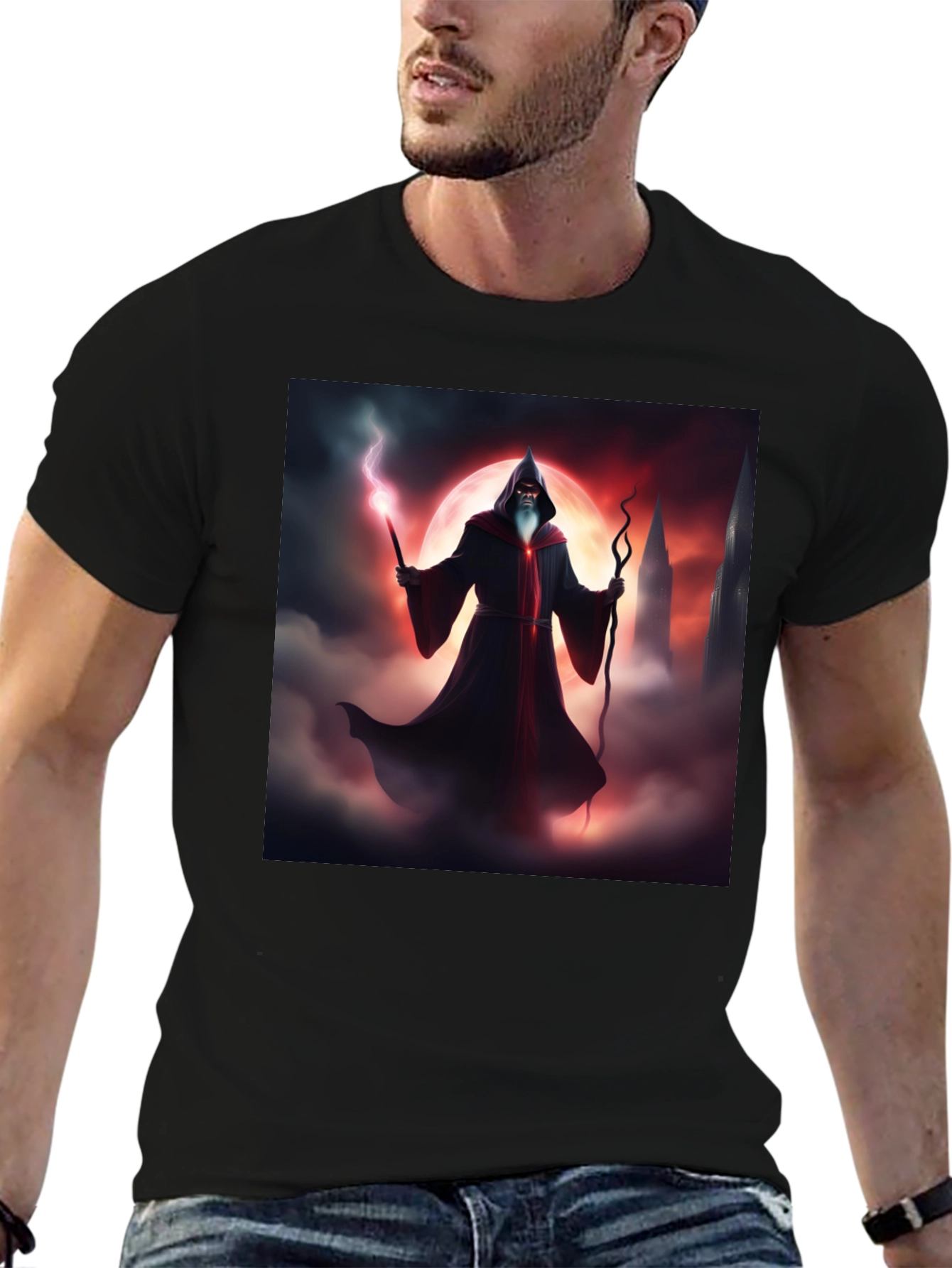 Wizard Graphic Black T-Shirt