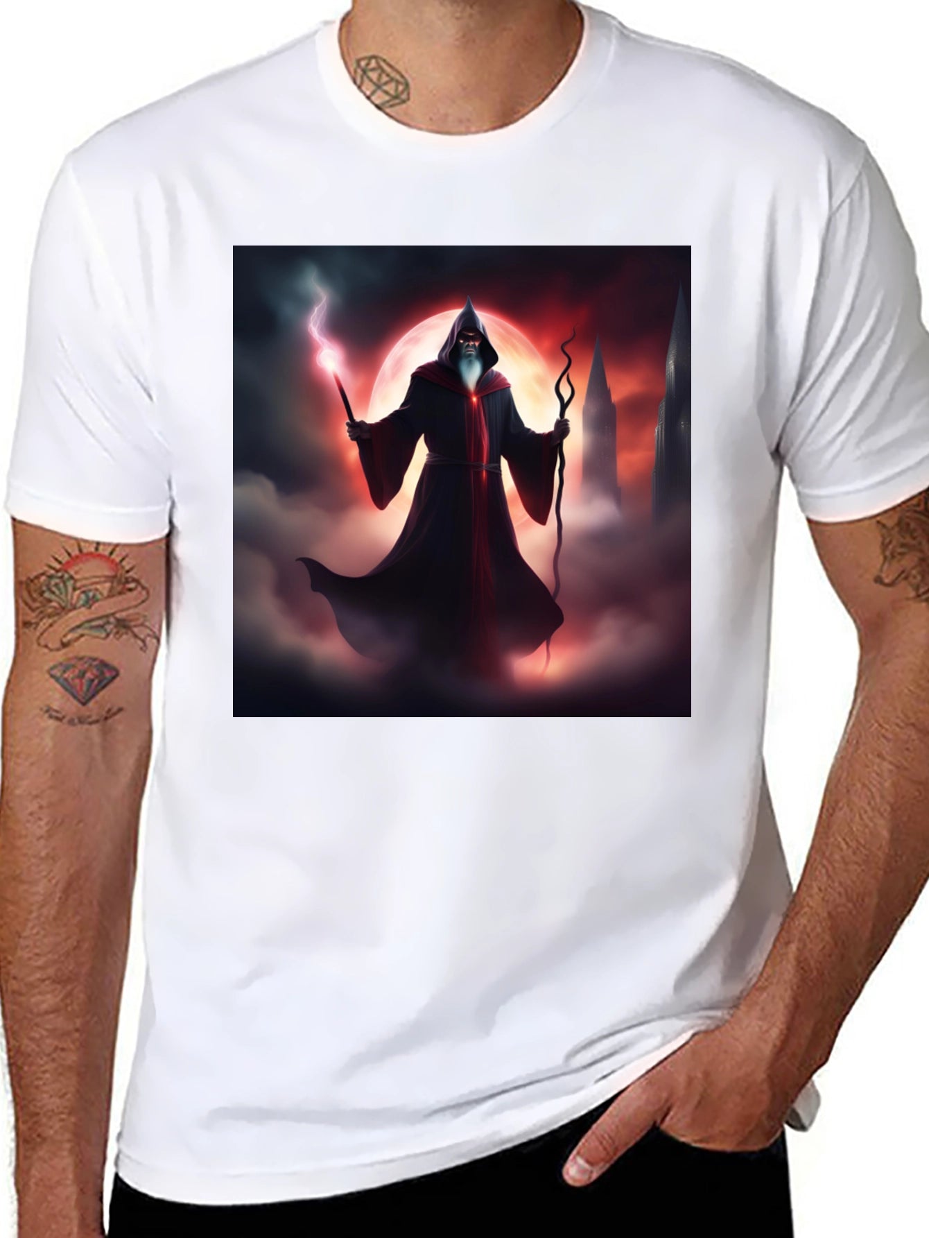 Wizard Graphic Black T-Shirt