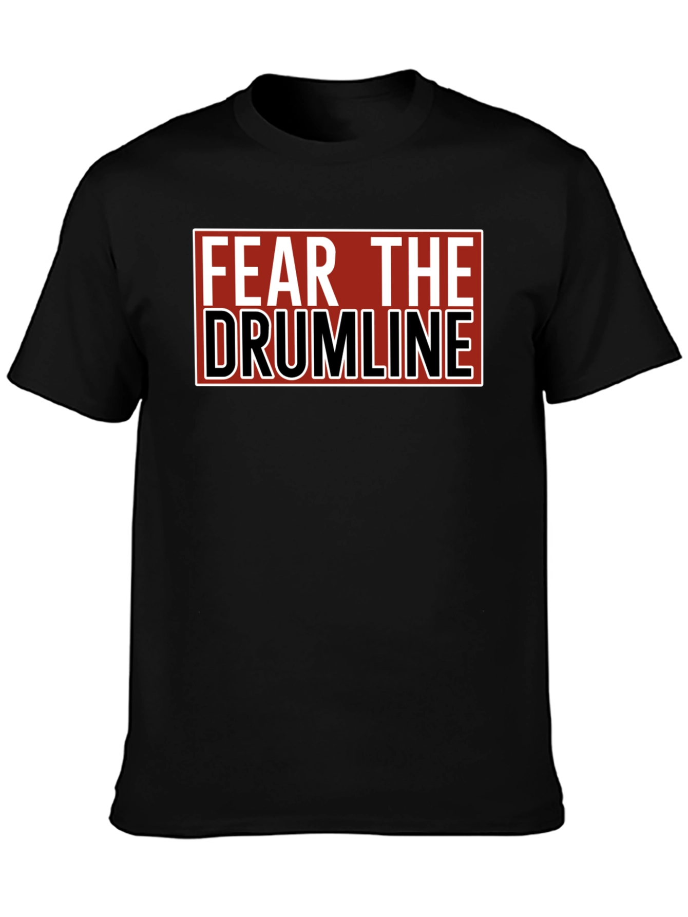 Fear The Drumline Black Graphic T-Shirt