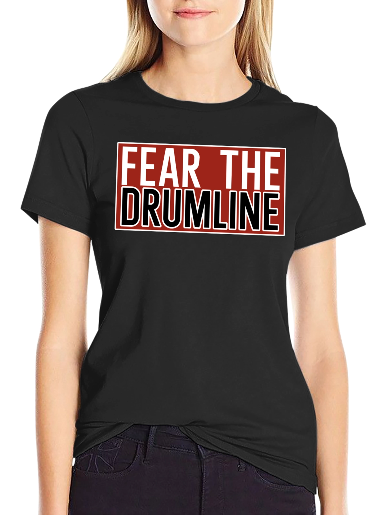 Fear The Drumline Black Graphic T-Shirt