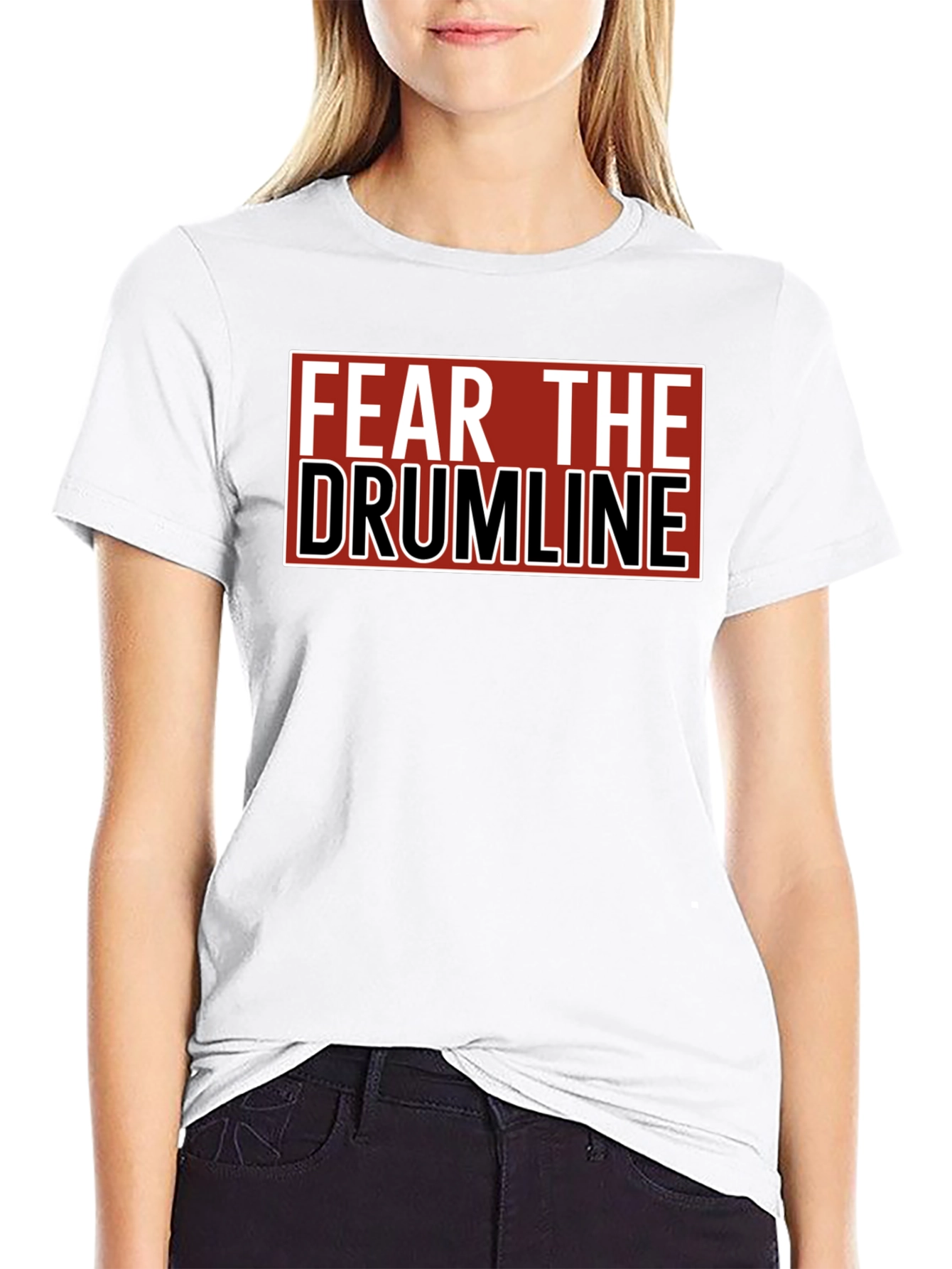 Fear The Drumline Black Graphic T-Shirt
