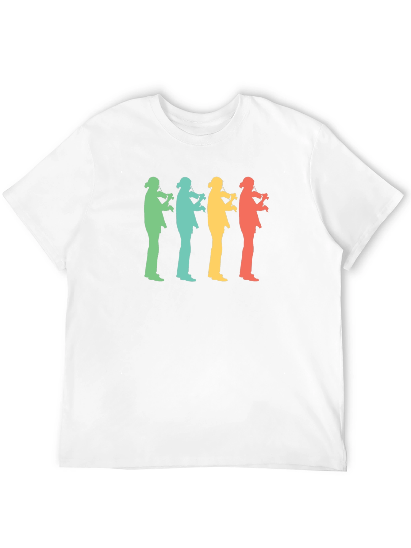 Retro Musician T-Shirt - Black Cotton Blend