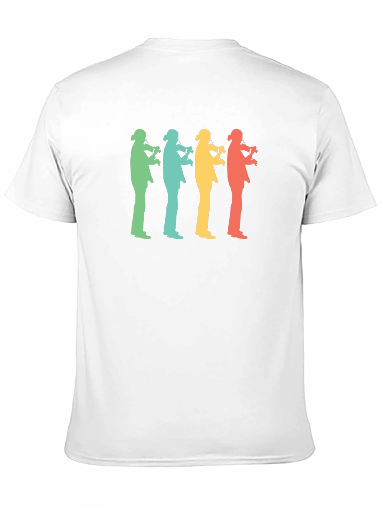 Retro Musician T-Shirt - Black Cotton Blend