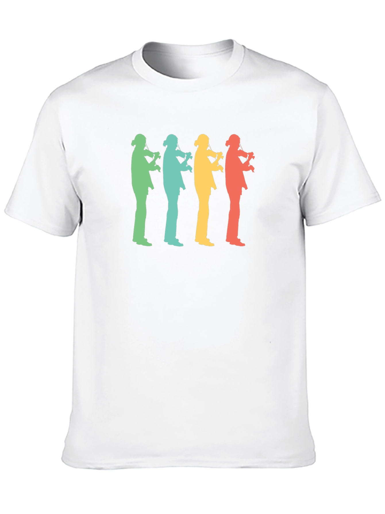 Retro Musician T-Shirt - Black Cotton Blend