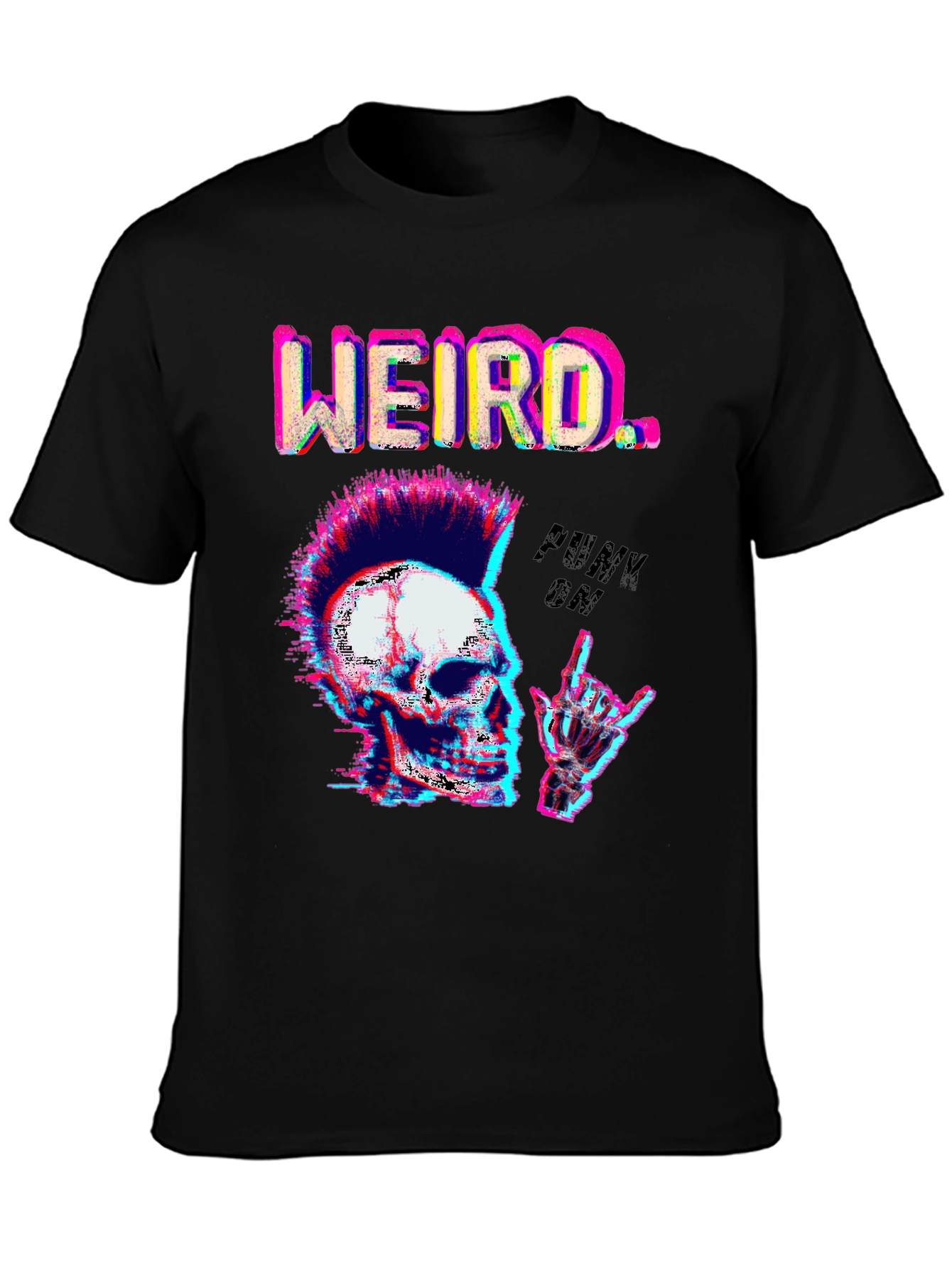 Weird Punk Skull Graphic Tee