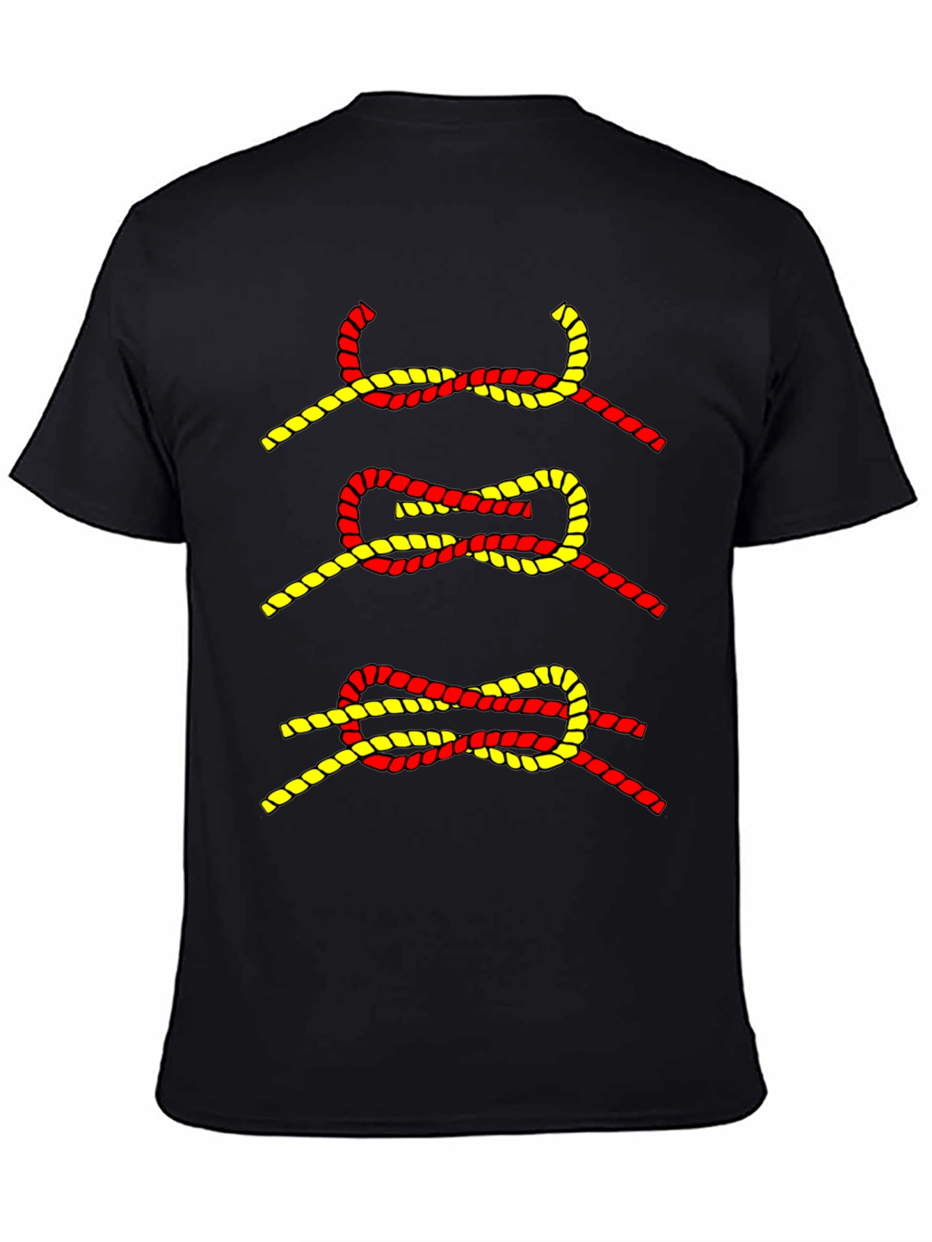 Knot Graphic Tee - Black Cotton Blend T-Shirt