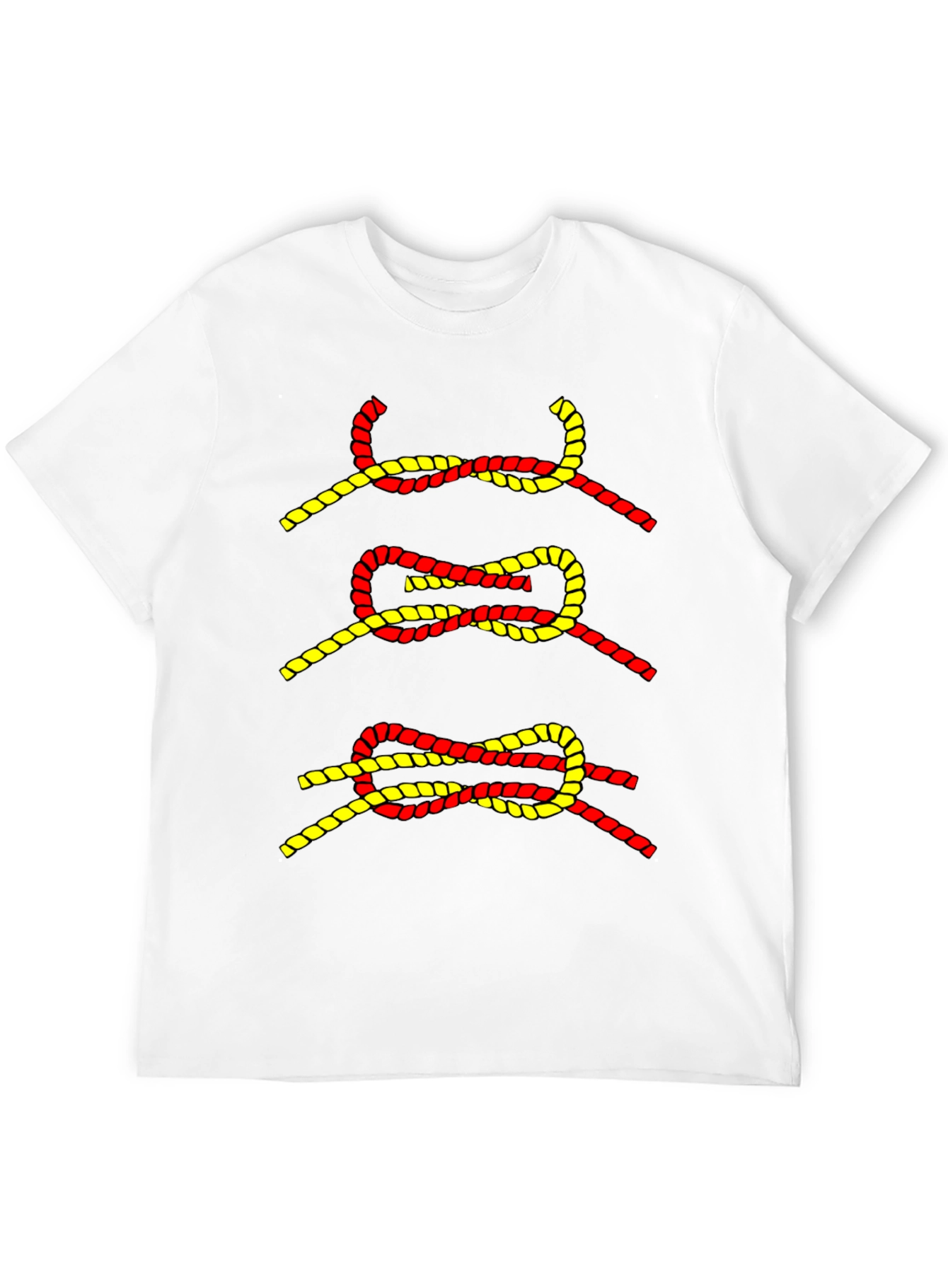 Knot Graphic Tee - Black Cotton Blend T-Shirt
