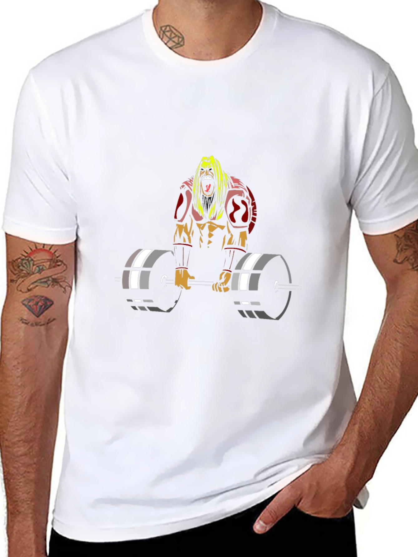 Weightlifter Graphic Black T-Shirt