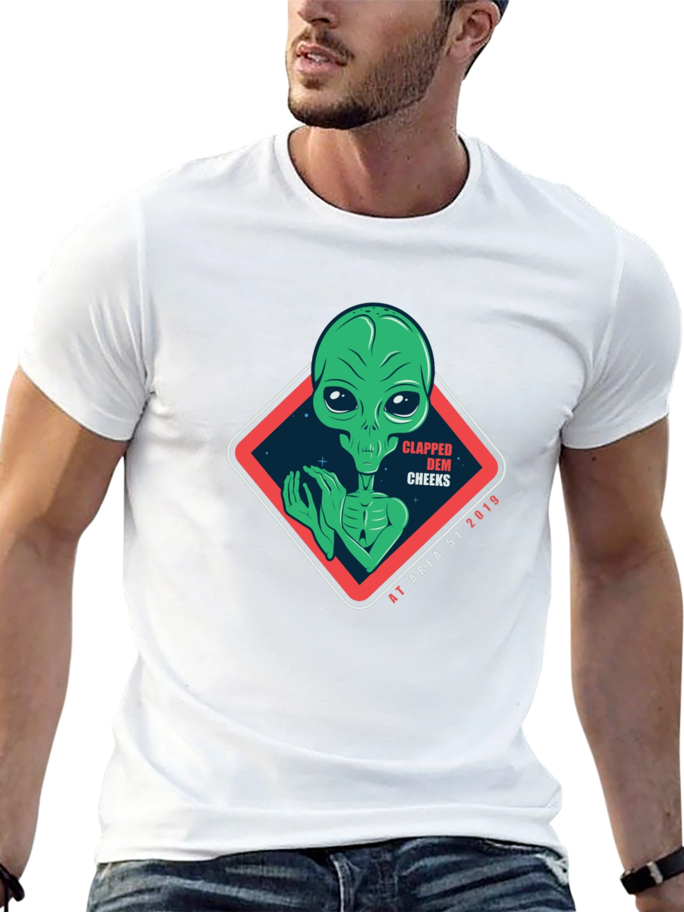 Alien Clapped Dem Cheeks Area 51 T-Shirt