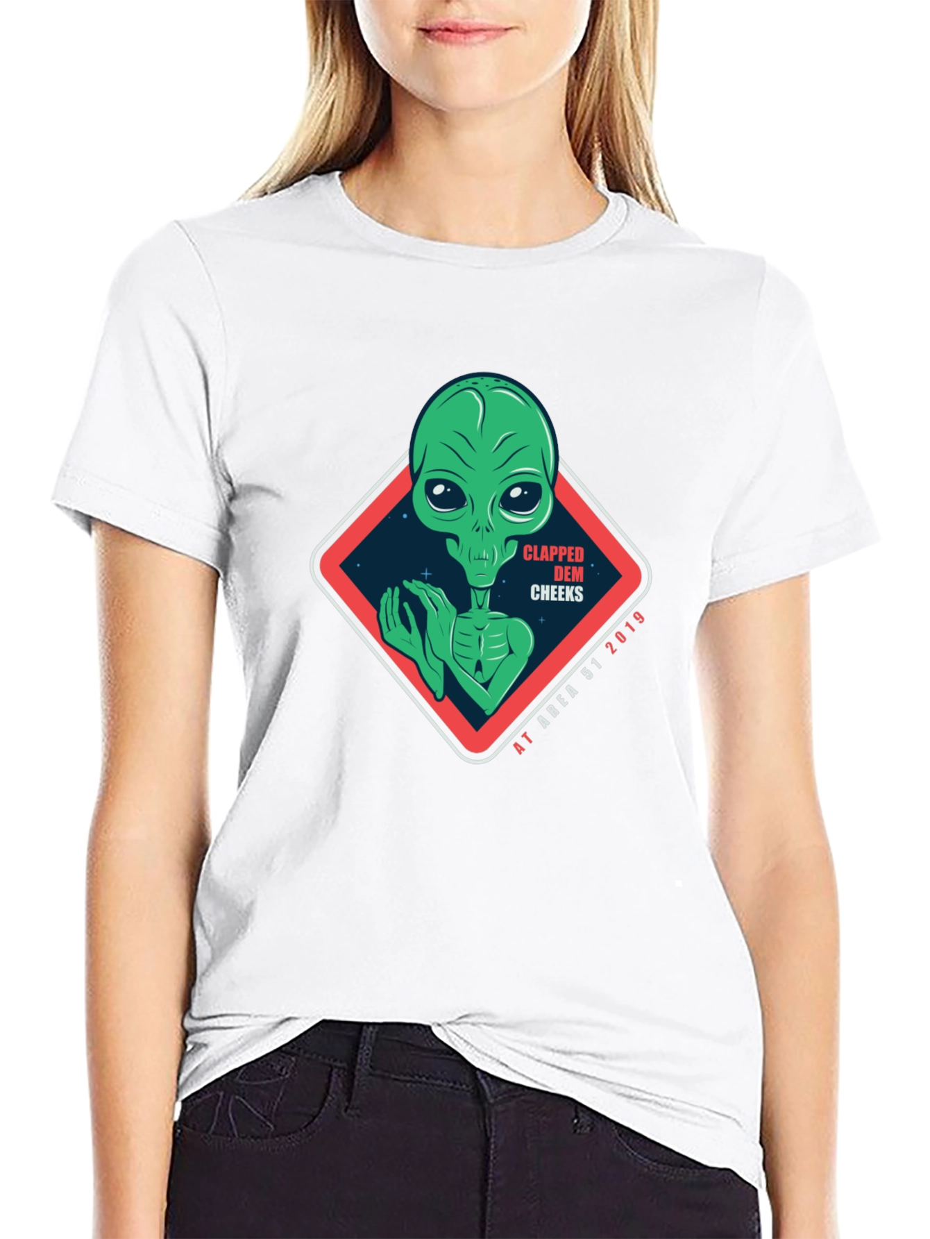 Alien Clapped Dem Cheeks Area 51 T-Shirt