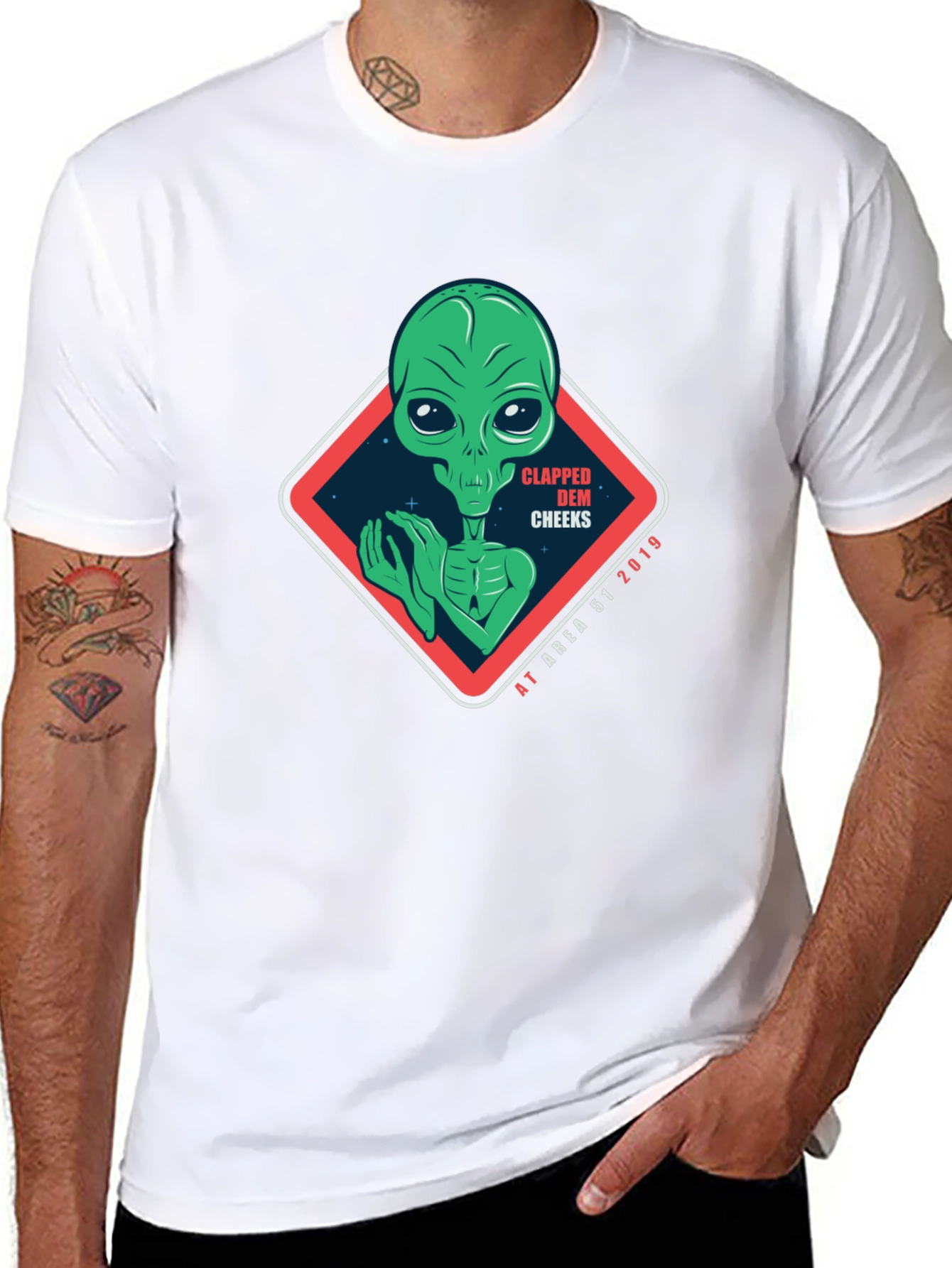 Alien Clapped Dem Cheeks Area 51 T-Shirt