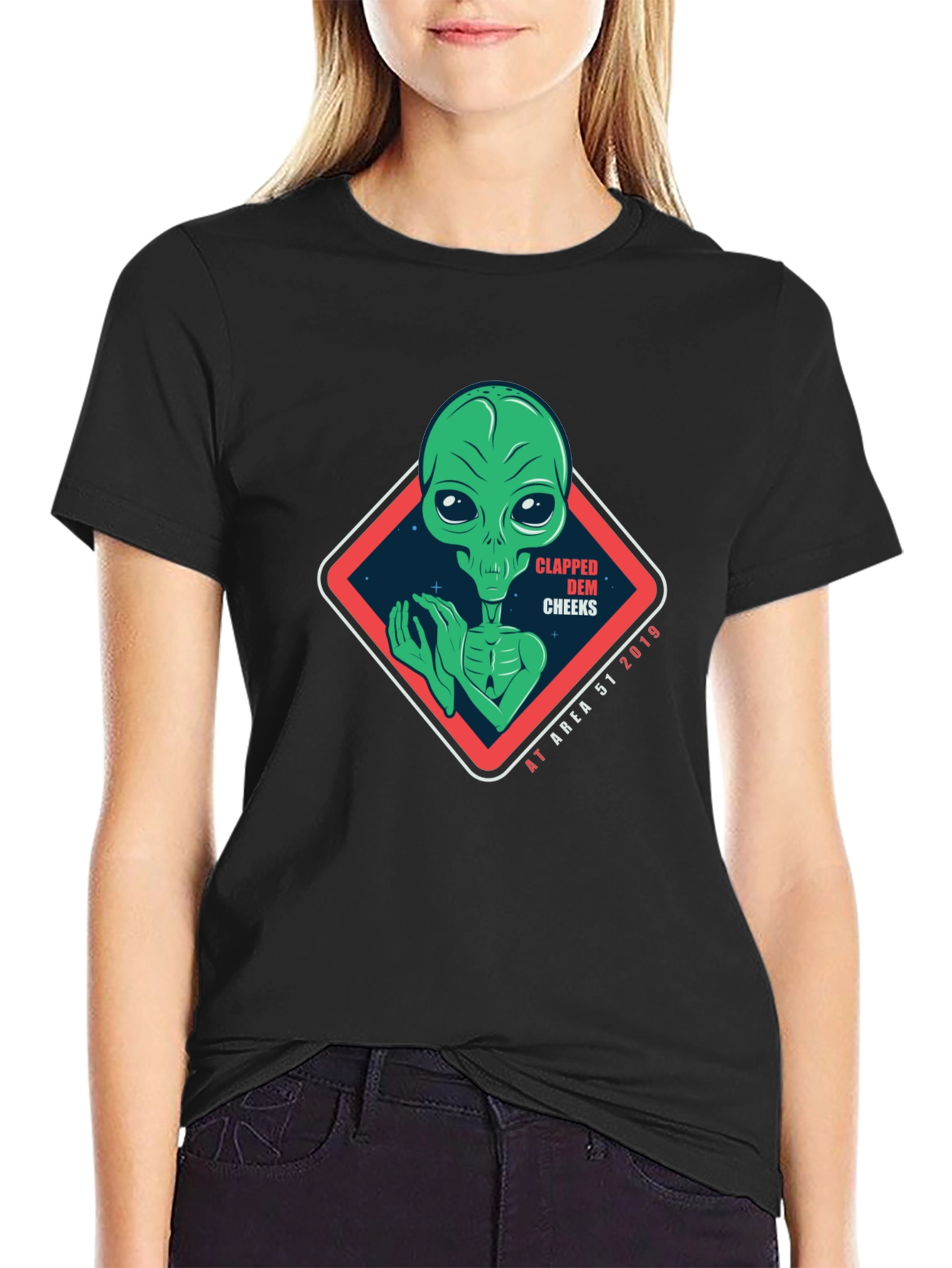 Alien Clapped Dem Cheeks Area 51 T-Shirt