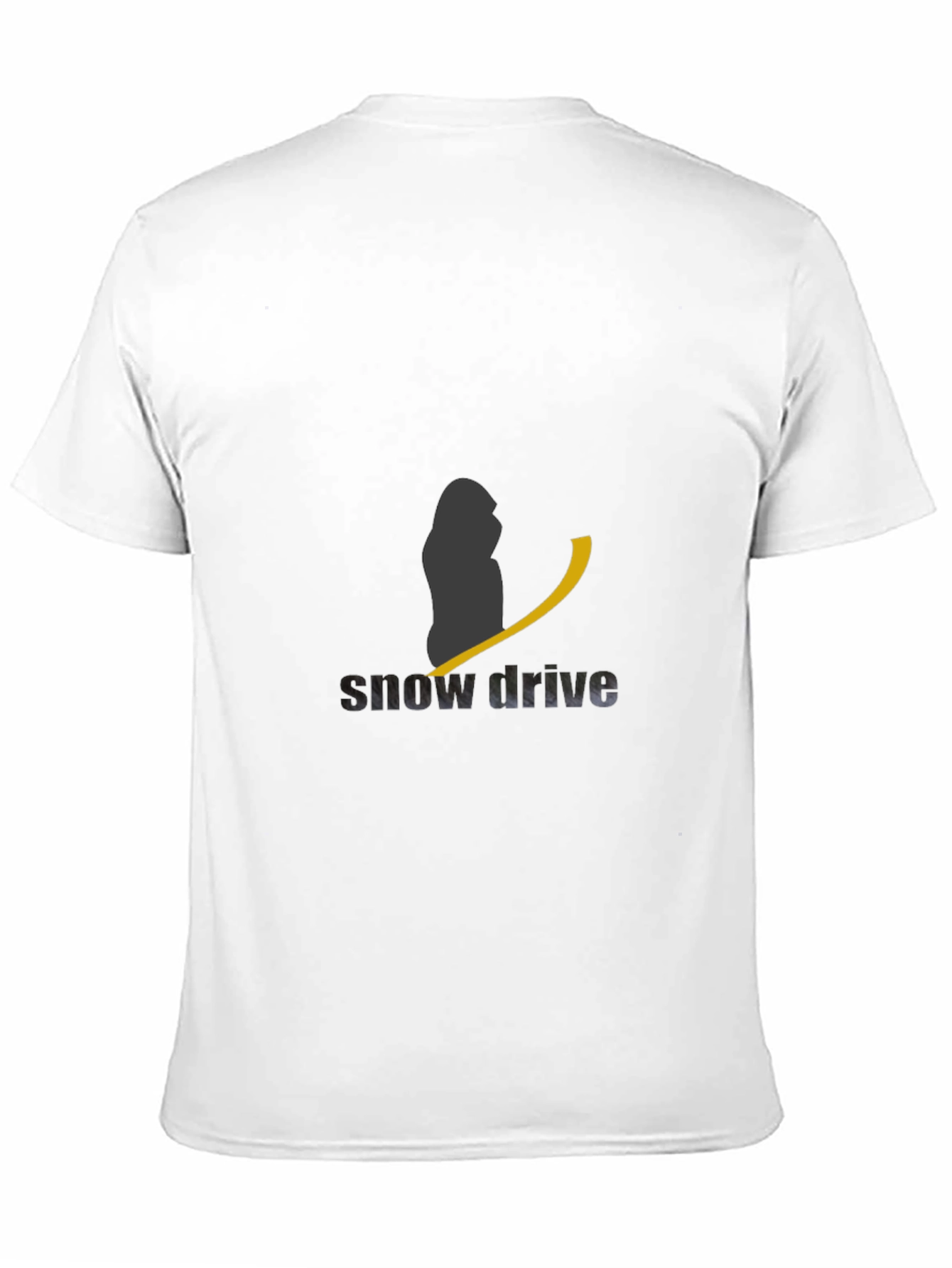 Snow Drive Black Graphic Tee for Men