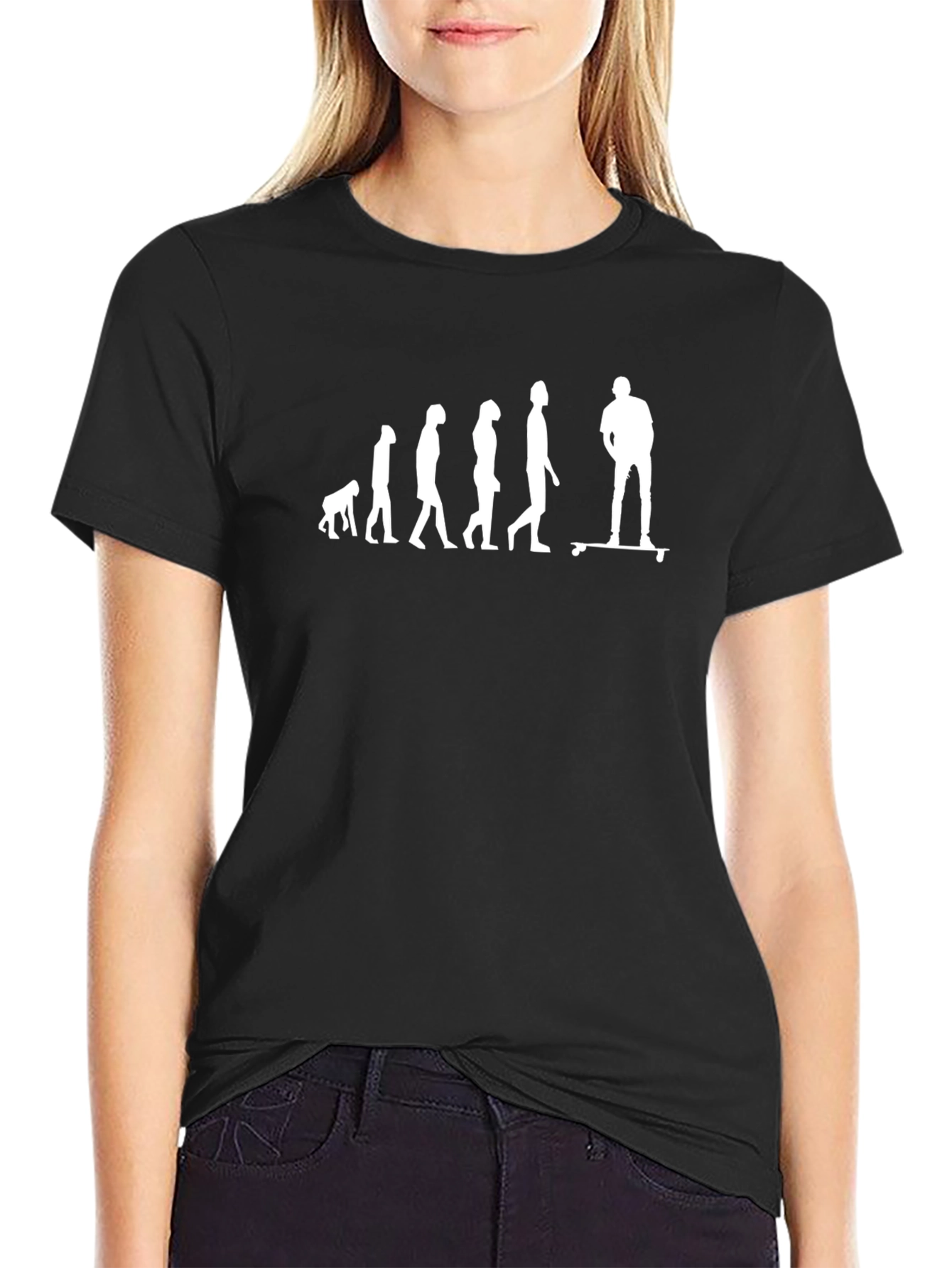 Evolution of Skateboarding T-Shirt - Black