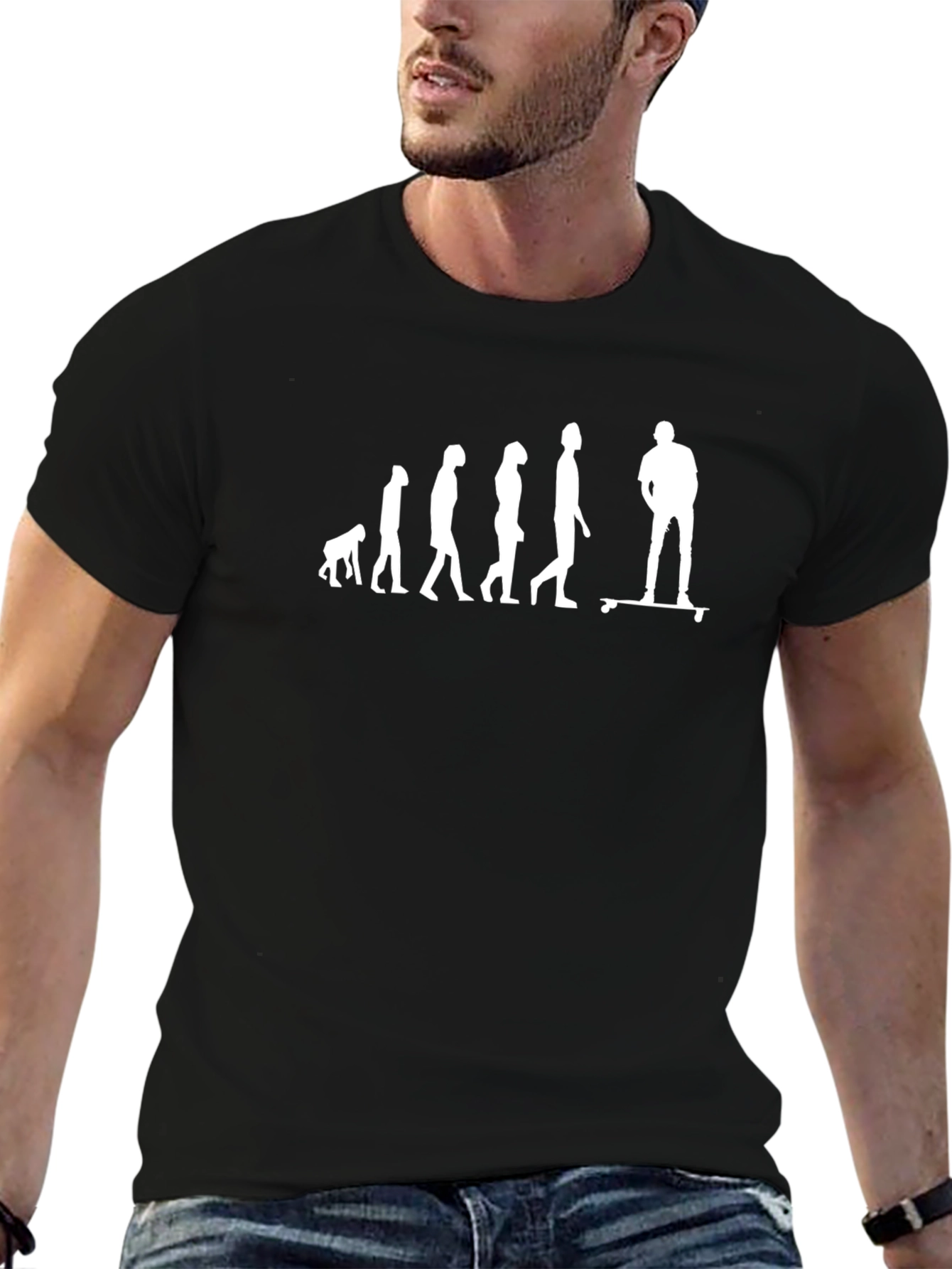Evolution of Skateboarding T-Shirt - Black