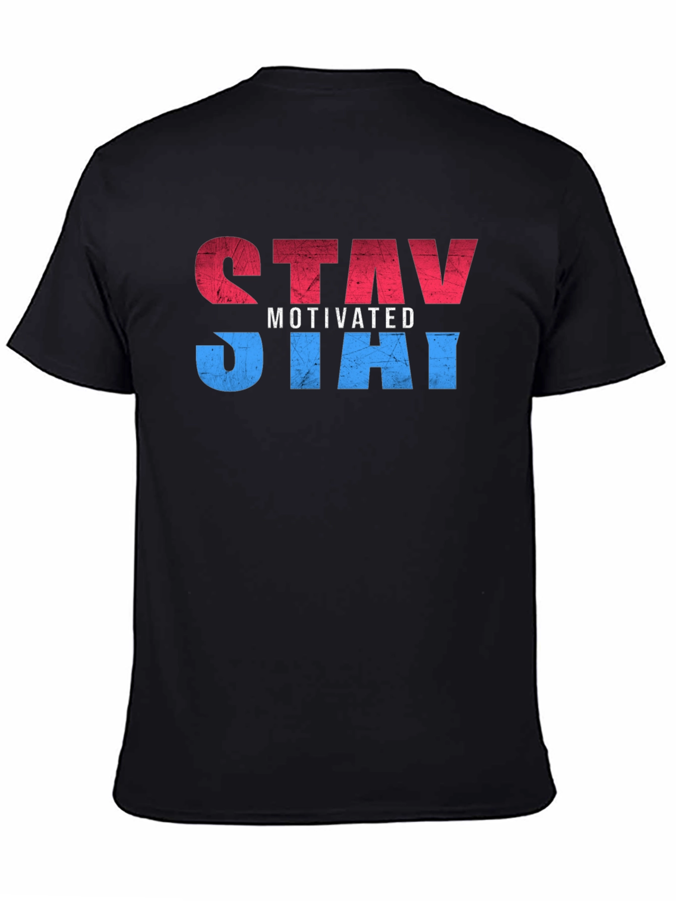 Stay Motivated Graphic T-Shirt - Black