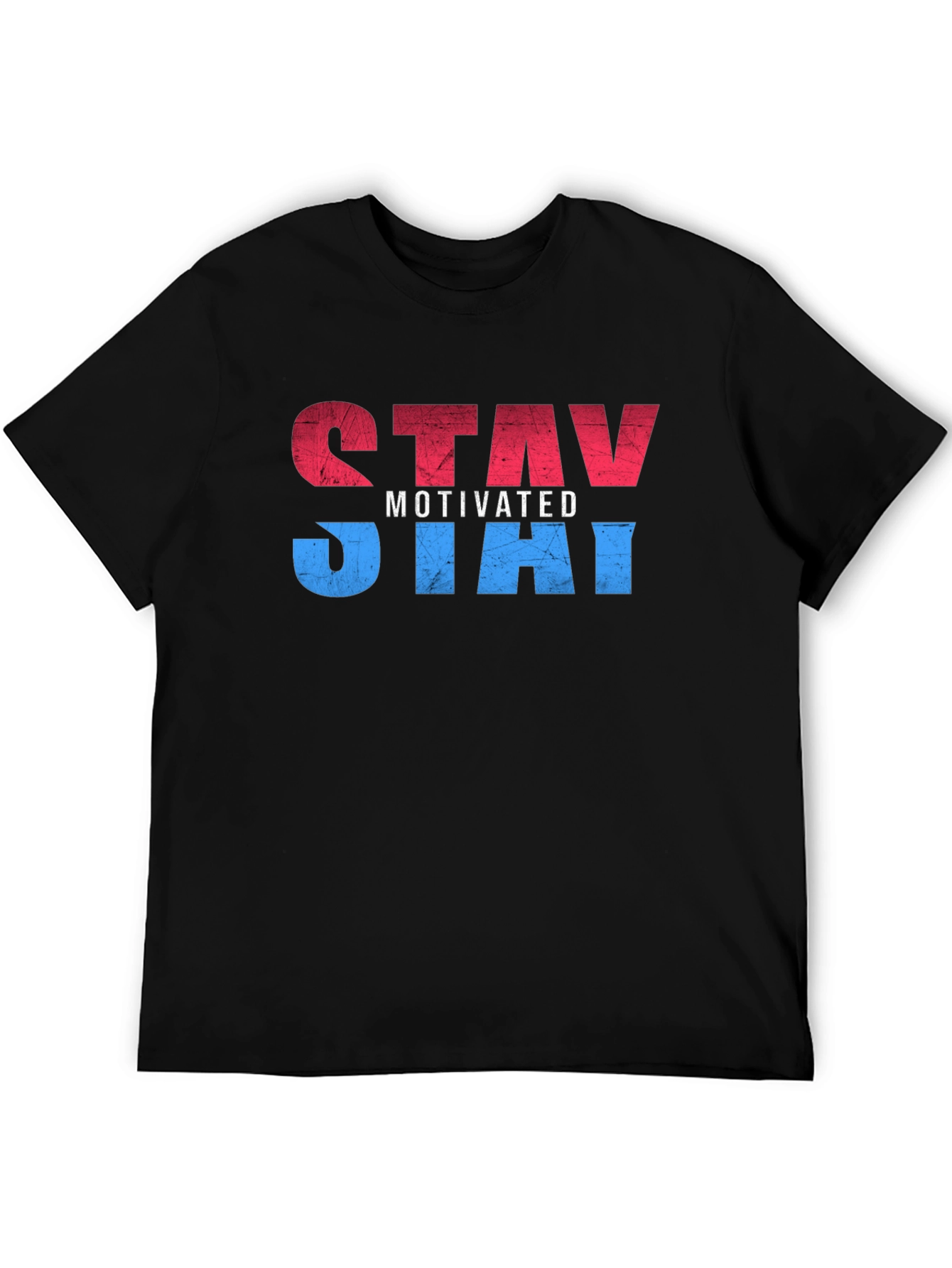 Stay Motivated Graphic T-Shirt - Black