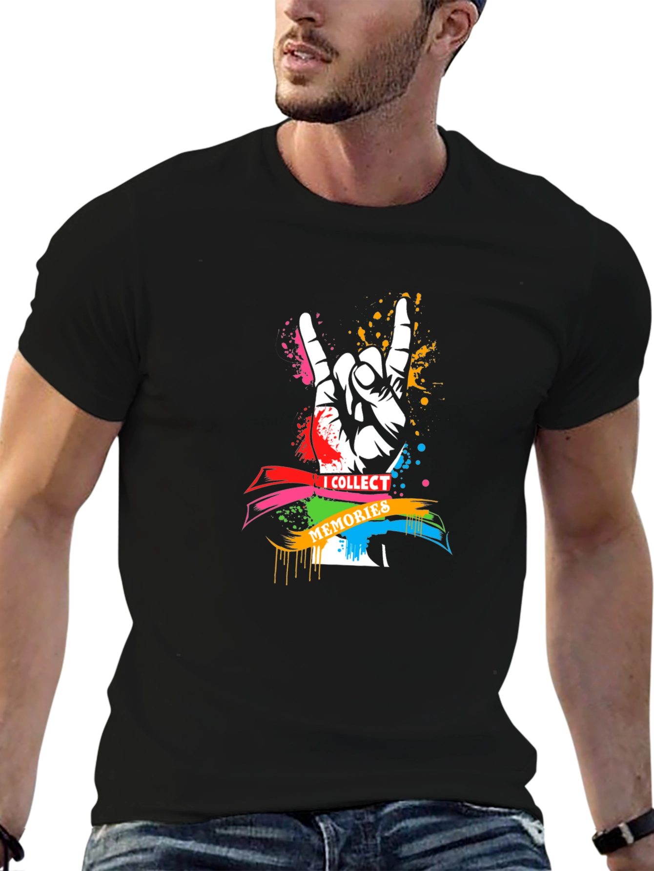 I Collect Memories Graphic Tee - Black