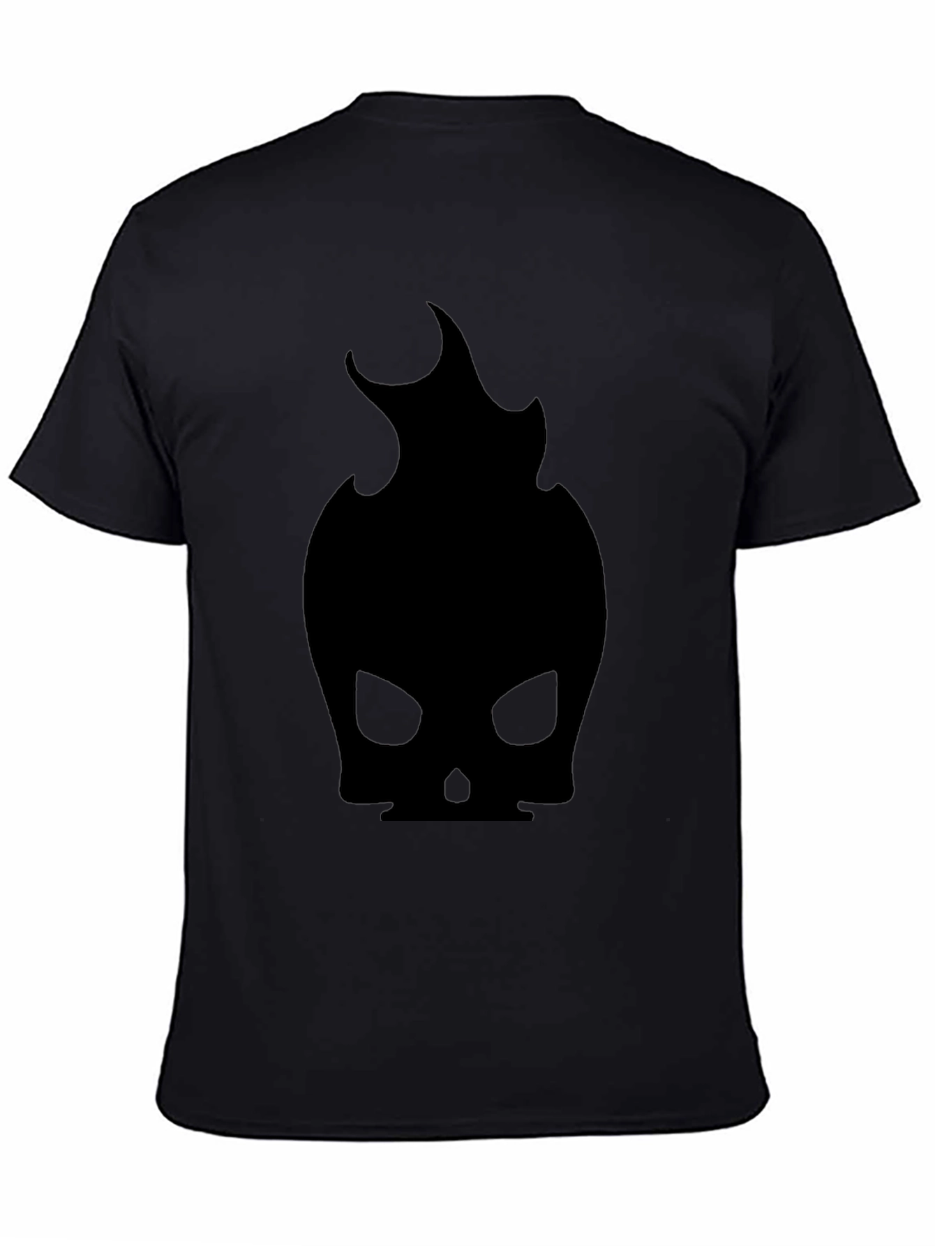 Skull Flame Graphic Black T-Shirt
