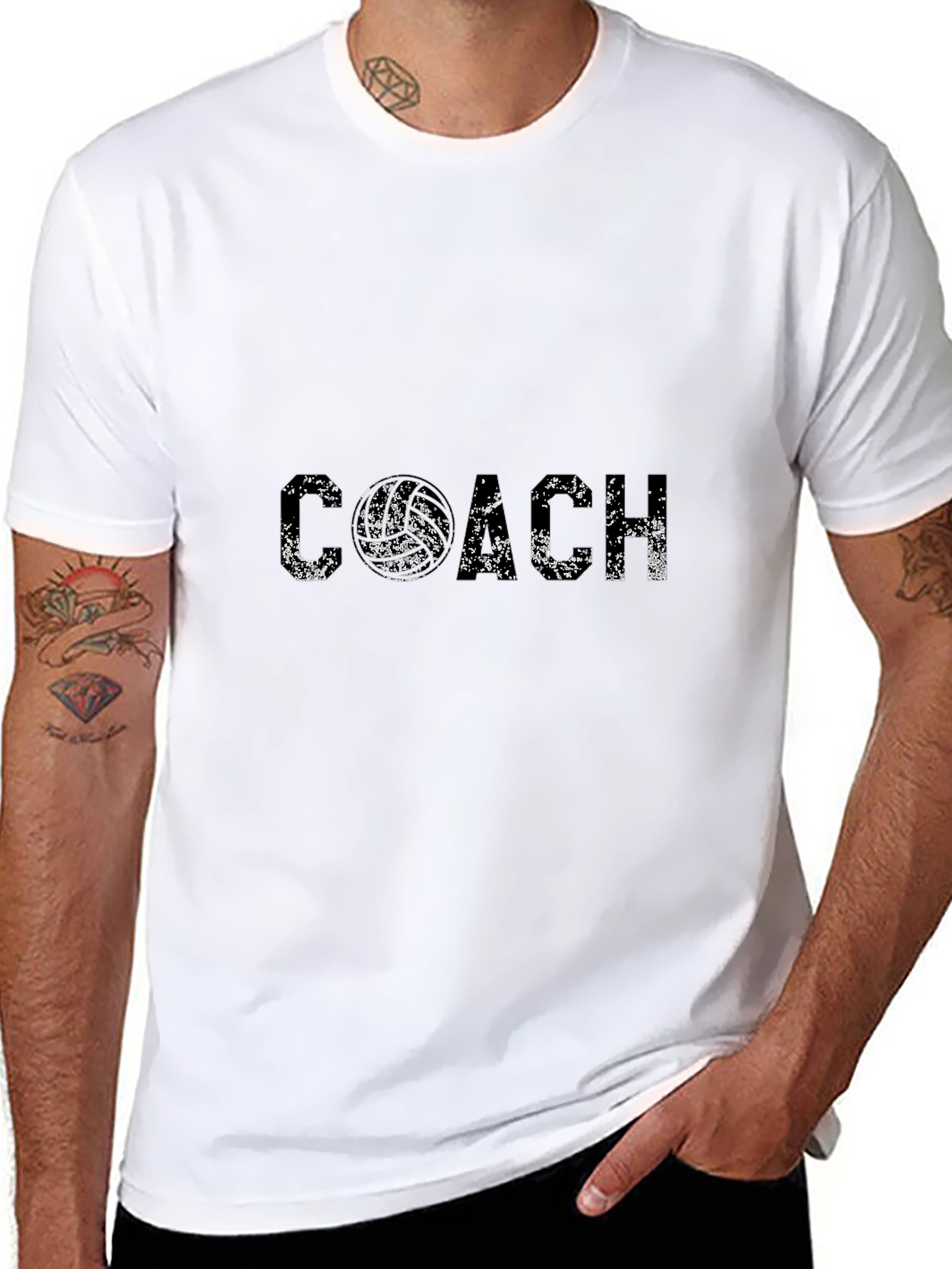 Coach T-Shirt - Black Distressed Print