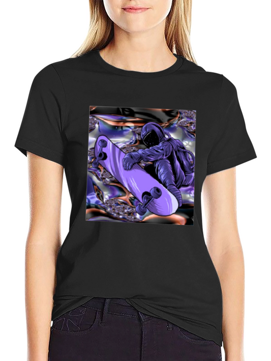 Astronaut Skateboarder Graphic Tee