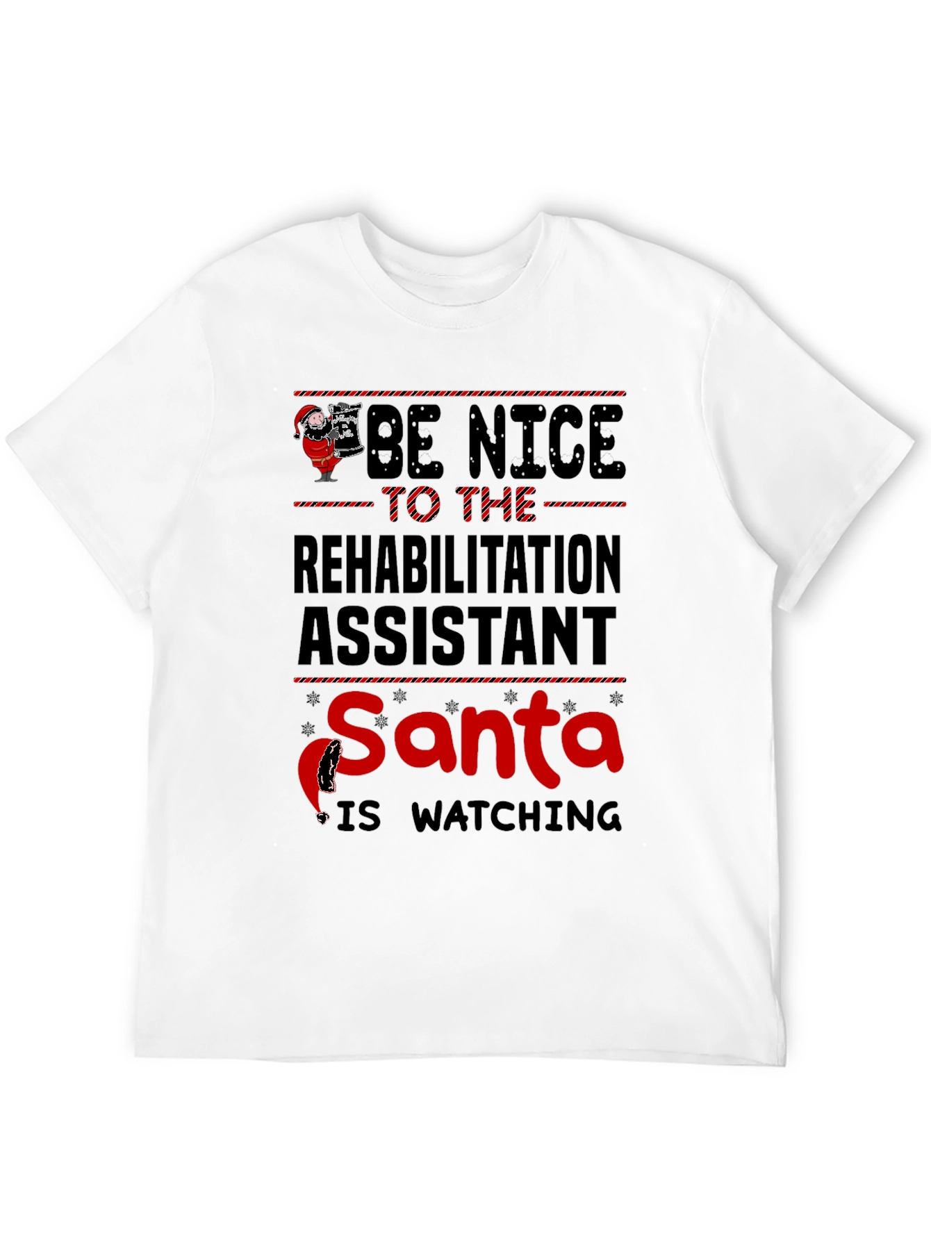 Funny Santa Rehabilitation Assistant Christmas T-Shirt
