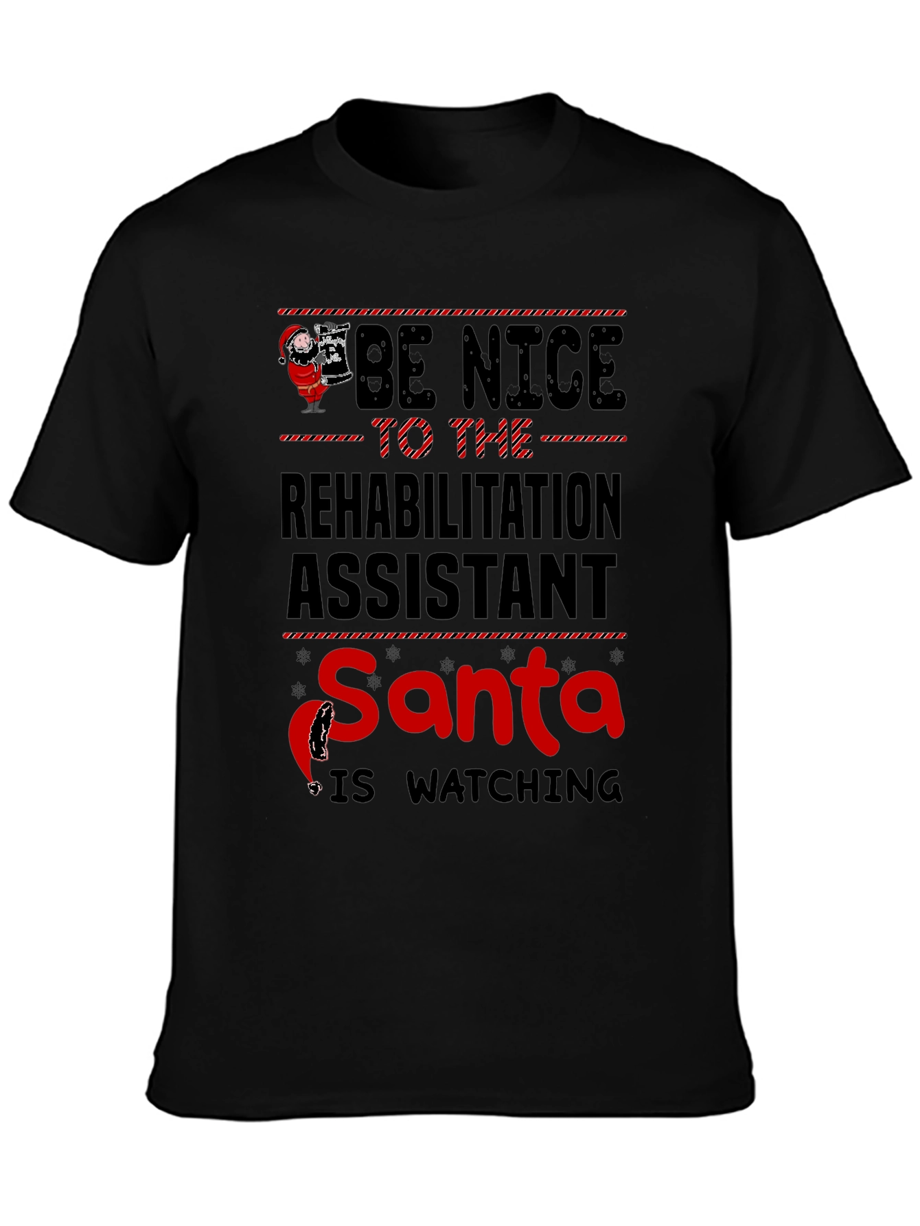 Funny Santa Rehabilitation Assistant Christmas T-Shirt