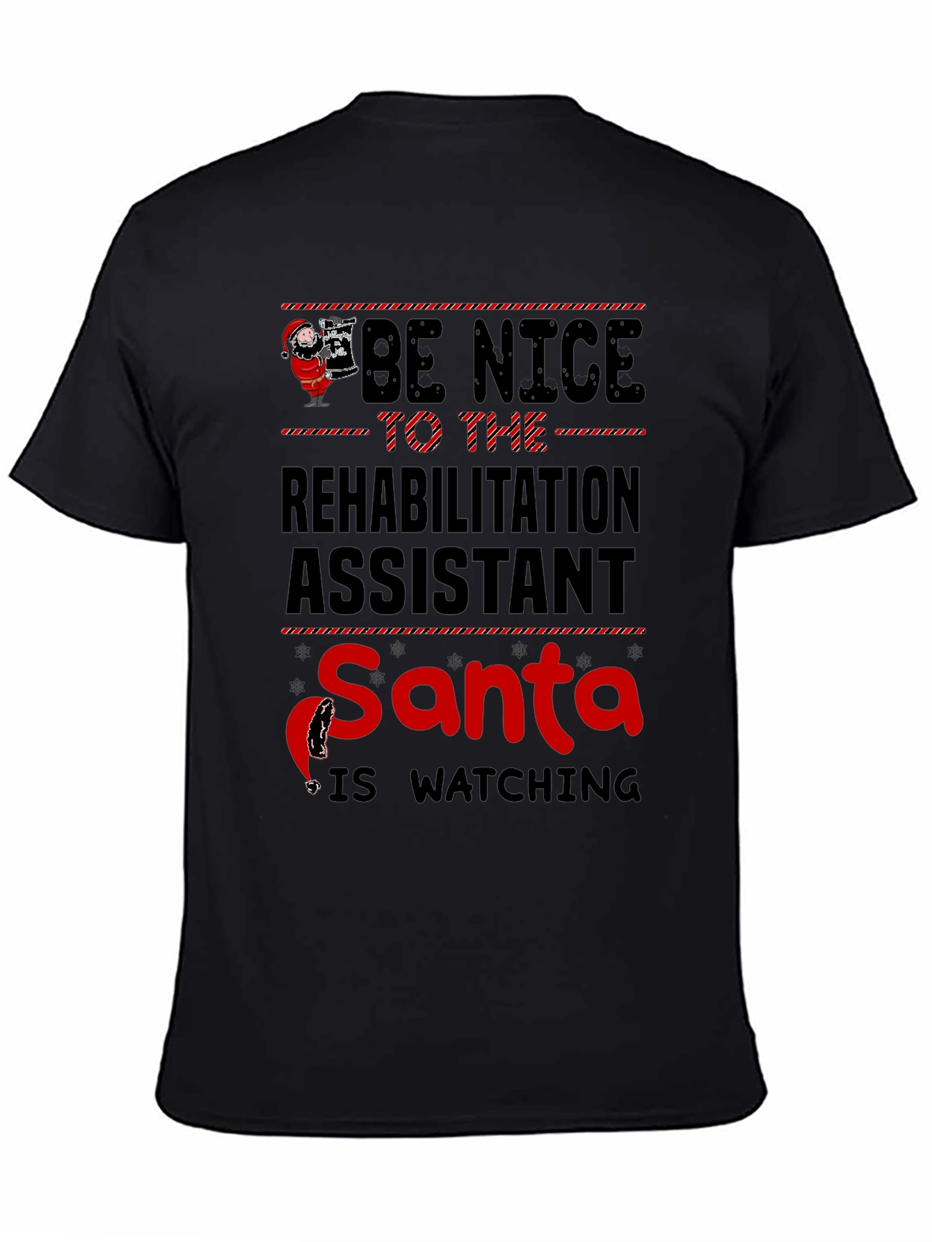 Funny Santa Rehabilitation Assistant Christmas T-Shirt