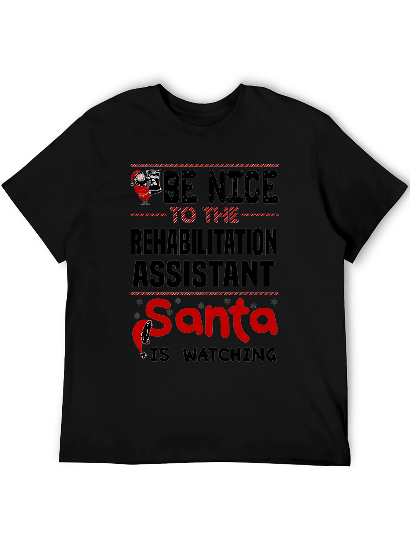Funny Santa Rehabilitation Assistant Christmas T-Shirt
