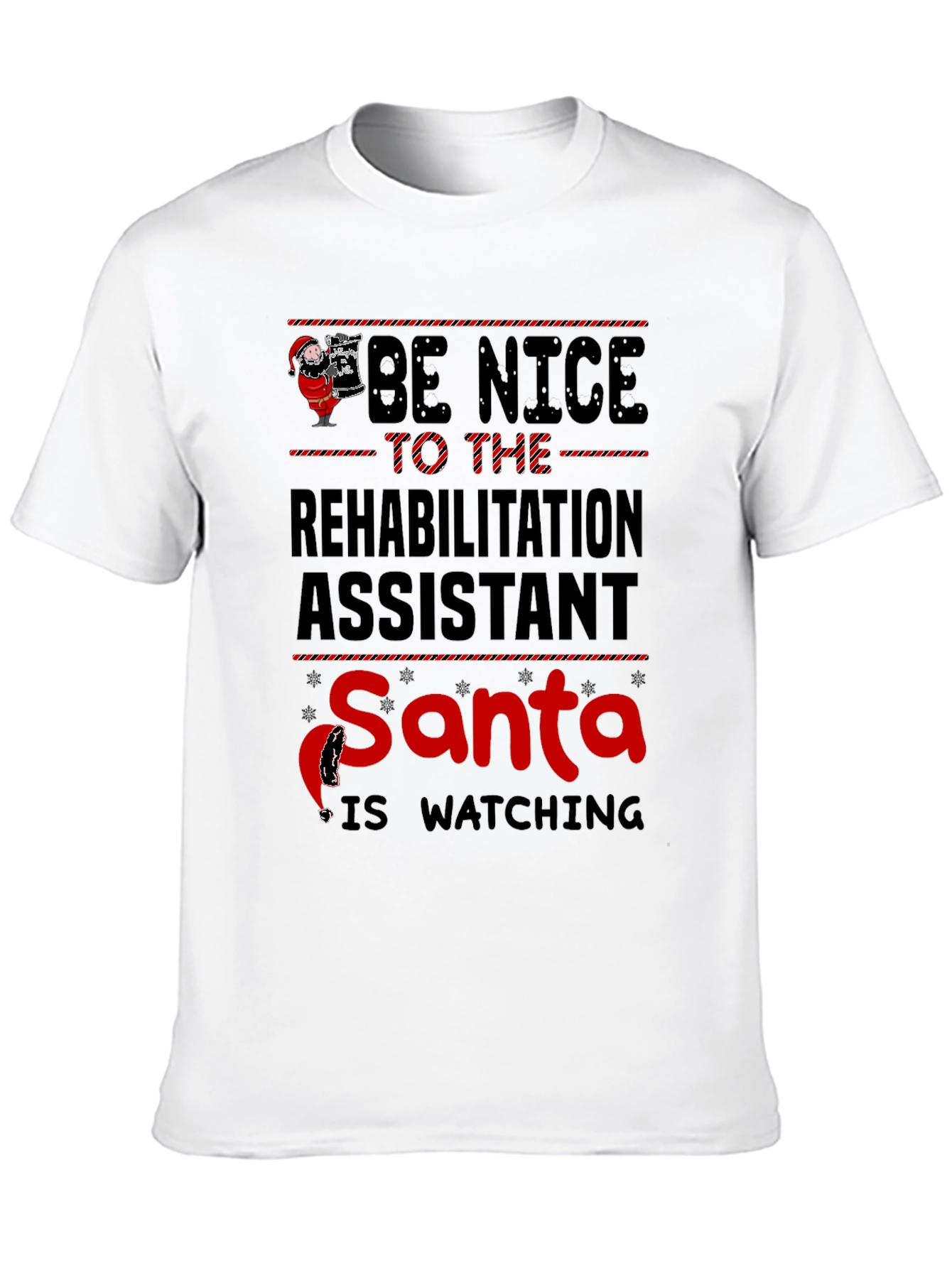 Funny Santa Rehabilitation Assistant Christmas T-Shirt