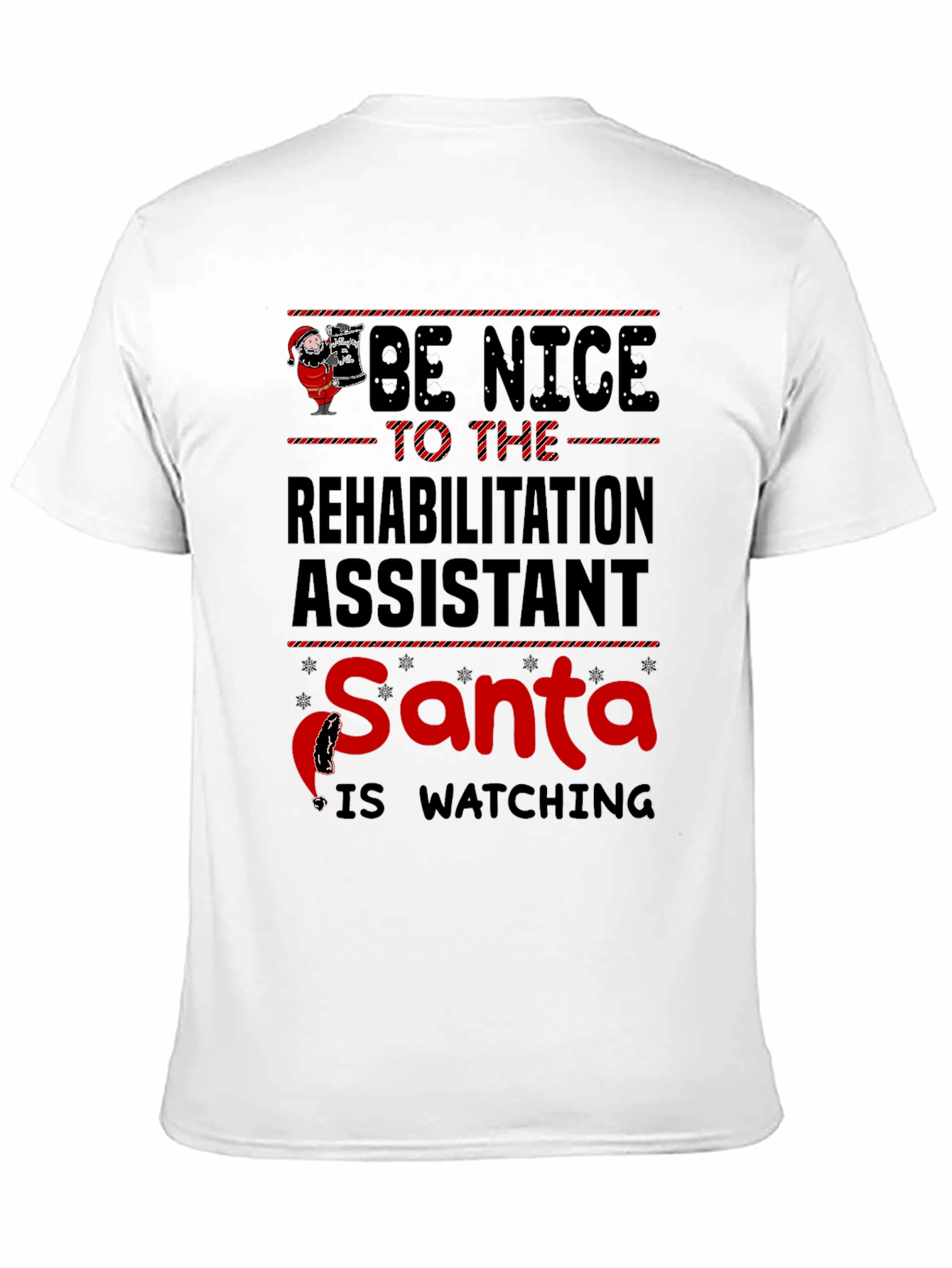 Funny Santa Rehabilitation Assistant Christmas T-Shirt