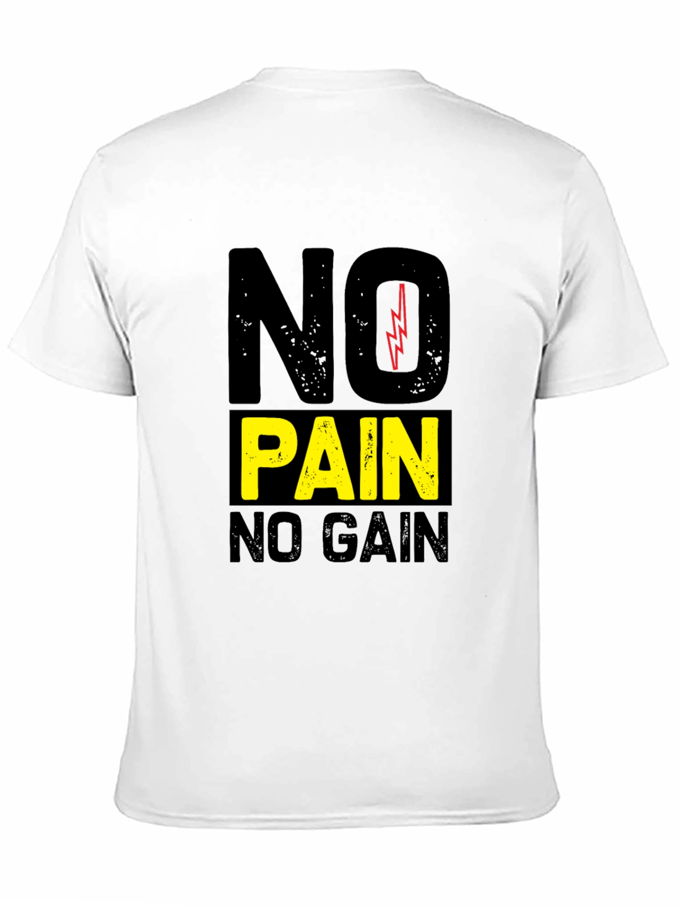 No Pain No Gain Black Graphic T-Shirt