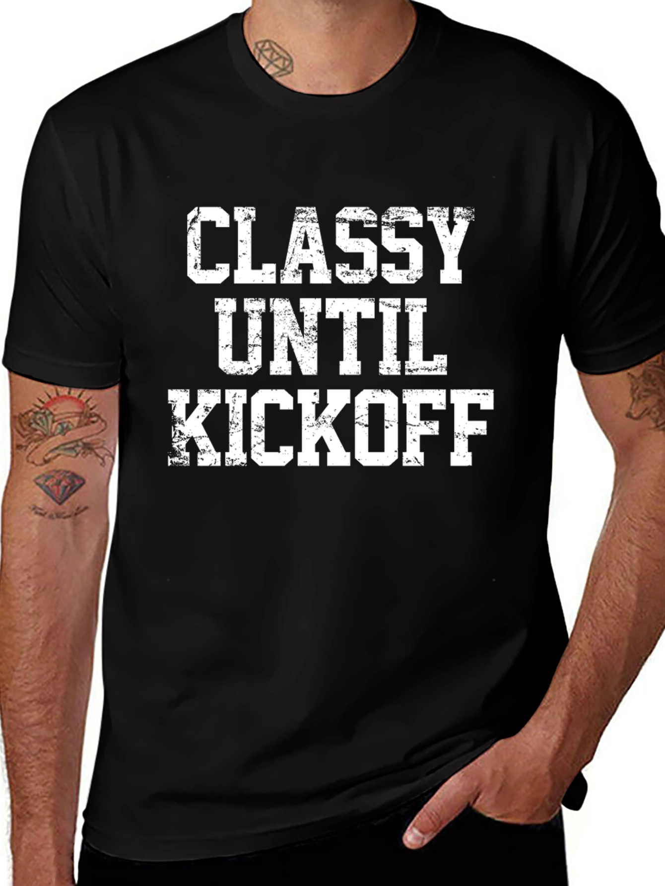 Classy Until Kickoff T-Shirt - Game Day Apparel