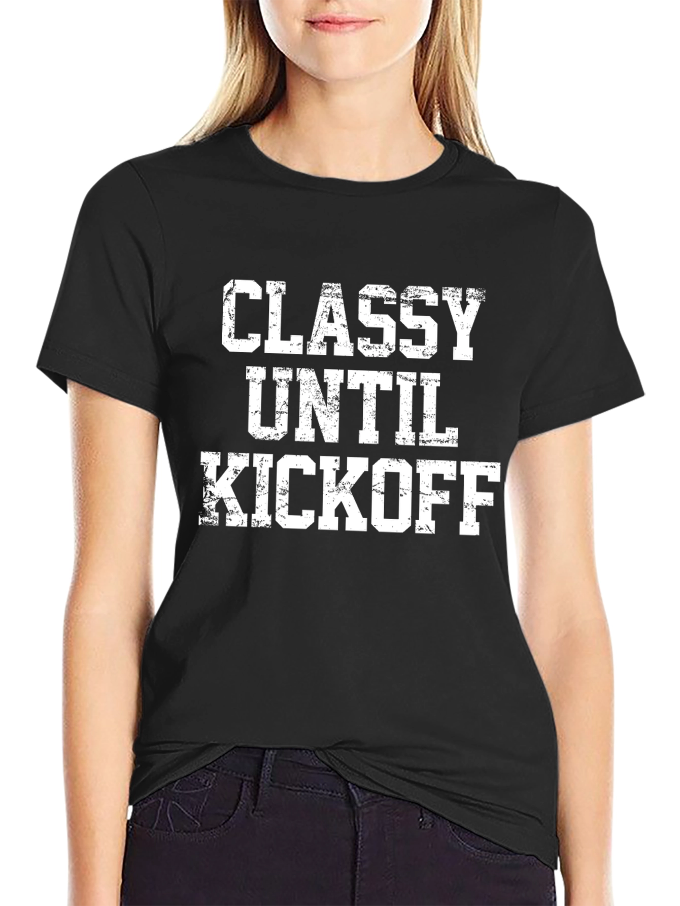 Classy Until Kickoff T-Shirt - Game Day Apparel