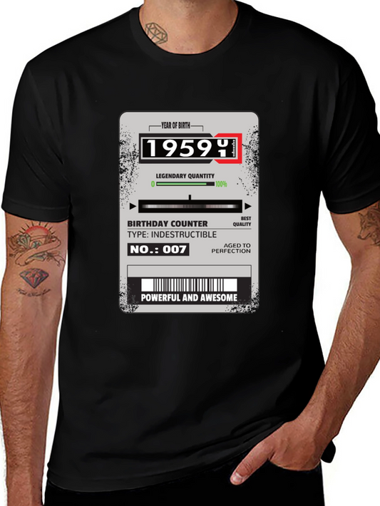 1959 Birthday Gift T-Shirt - Powerful & Awesome