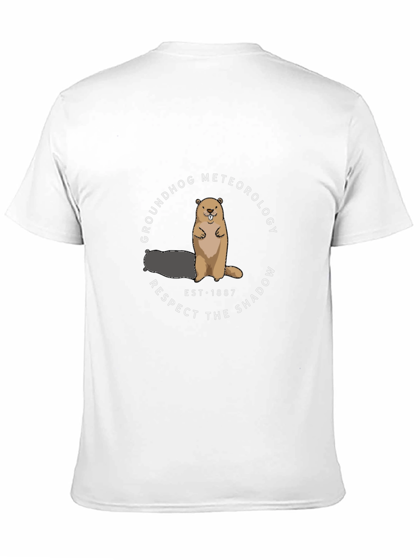 Groundhog Meteorology Respect the Shadow Black T-Shirt