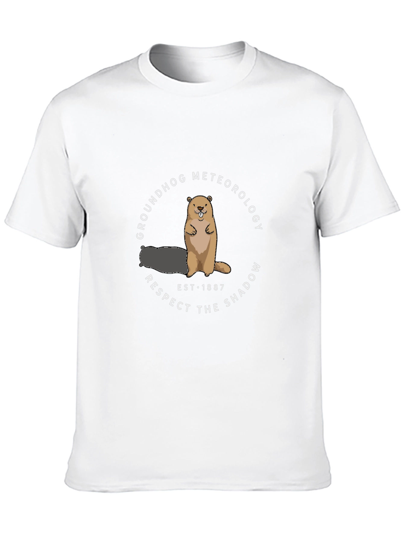 Groundhog Meteorology Respect the Shadow Black T-Shirt
