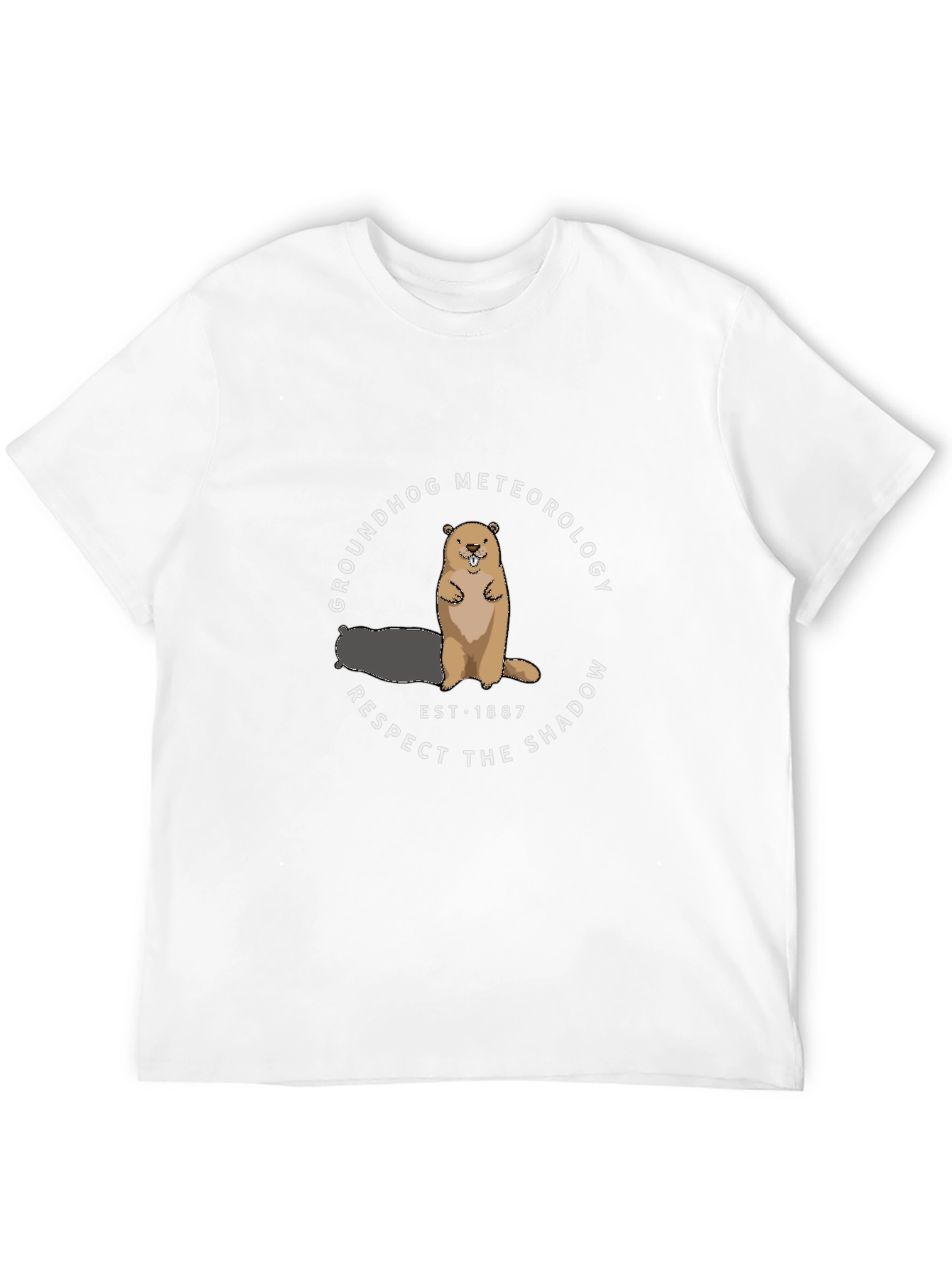 Groundhog Meteorology Respect the Shadow Black T-Shirt