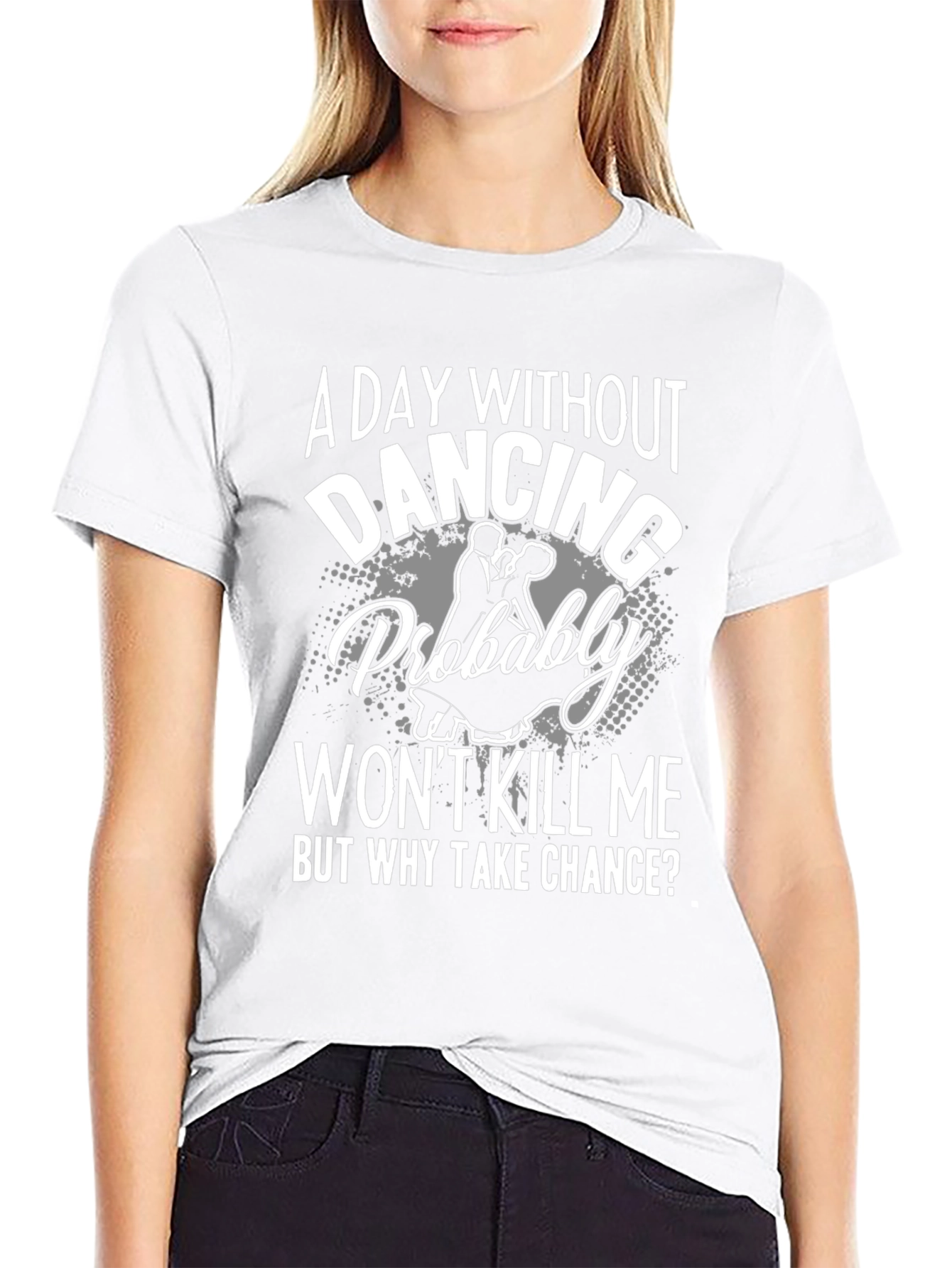 A Day Without Dancing Mens Black T-Shirt