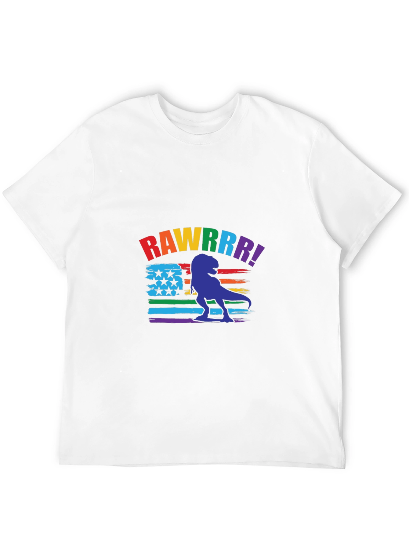 Rainbow Rawrrr Dinosaur Graphic Tee
