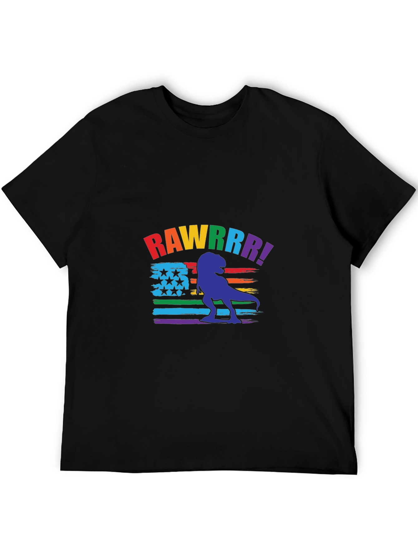 Rainbow Rawrrr Dinosaur Graphic Tee